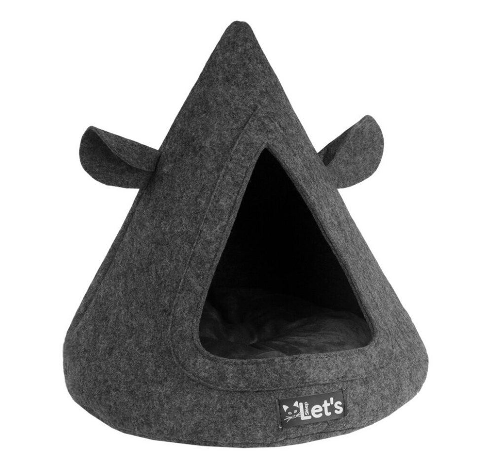 Thumbnail - Let's Bands Tierbett Let's sleep Pet Cave TeePee Antraciet