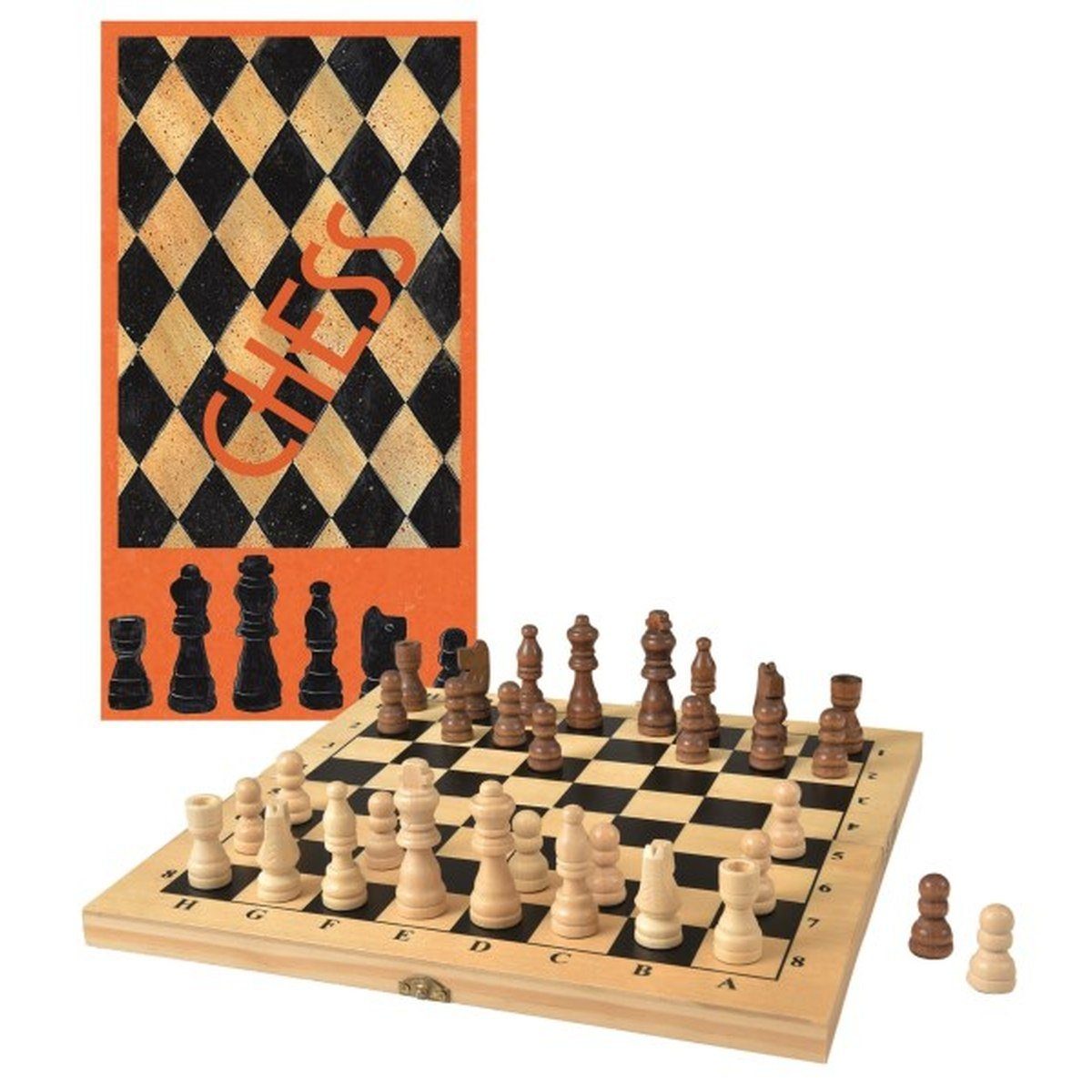 Egmont Toys Spiel Holz Schach 31x17x4 cm Holzspielzeug Schachbrett