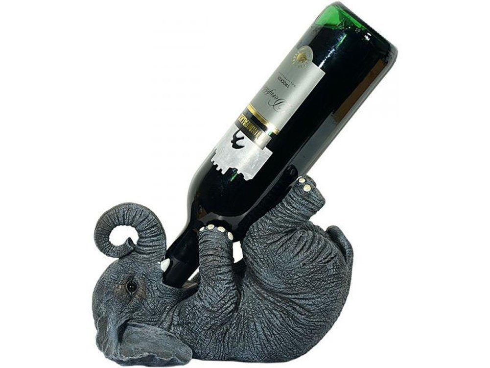 Weinflaschenhalter Weinflaschenhalter saufender Elefant