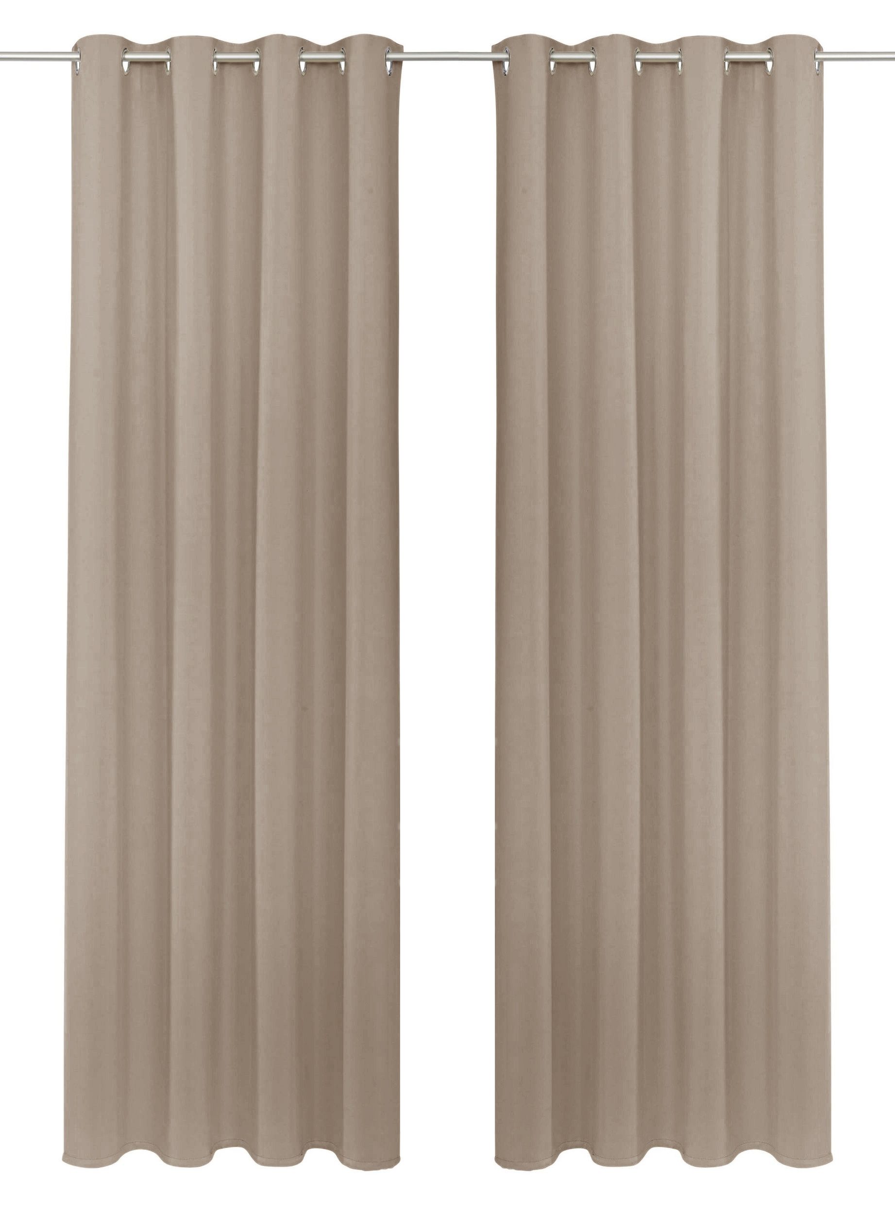 OTTO home Vorhang SOLA mit Ösen, 1er & 2 er Pack, blickdicht/verdunkelnd, Topseller! (1 St), Ösen, verdunkelnd, Polyester, blickdicht, Ösen-Aufhängung, wärmeabw – Bild 2 von 5