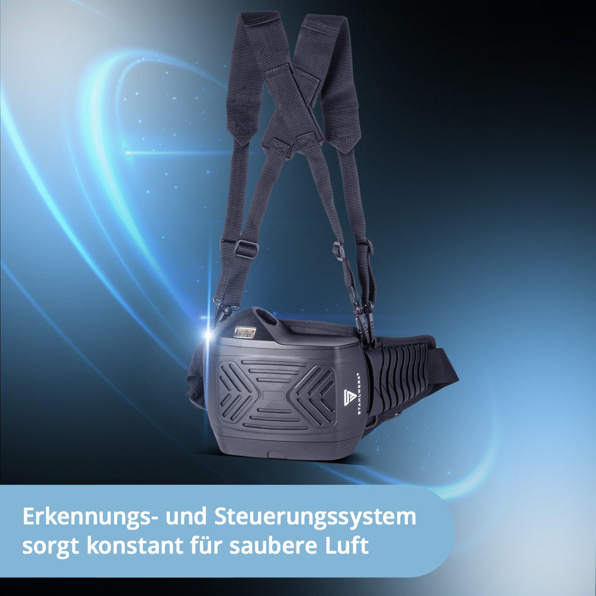 STAHLWERK Schweißhelm Automatik-Schweißhelm mit Frischluftzufuhr, True-Colour-Farbwiedergabe