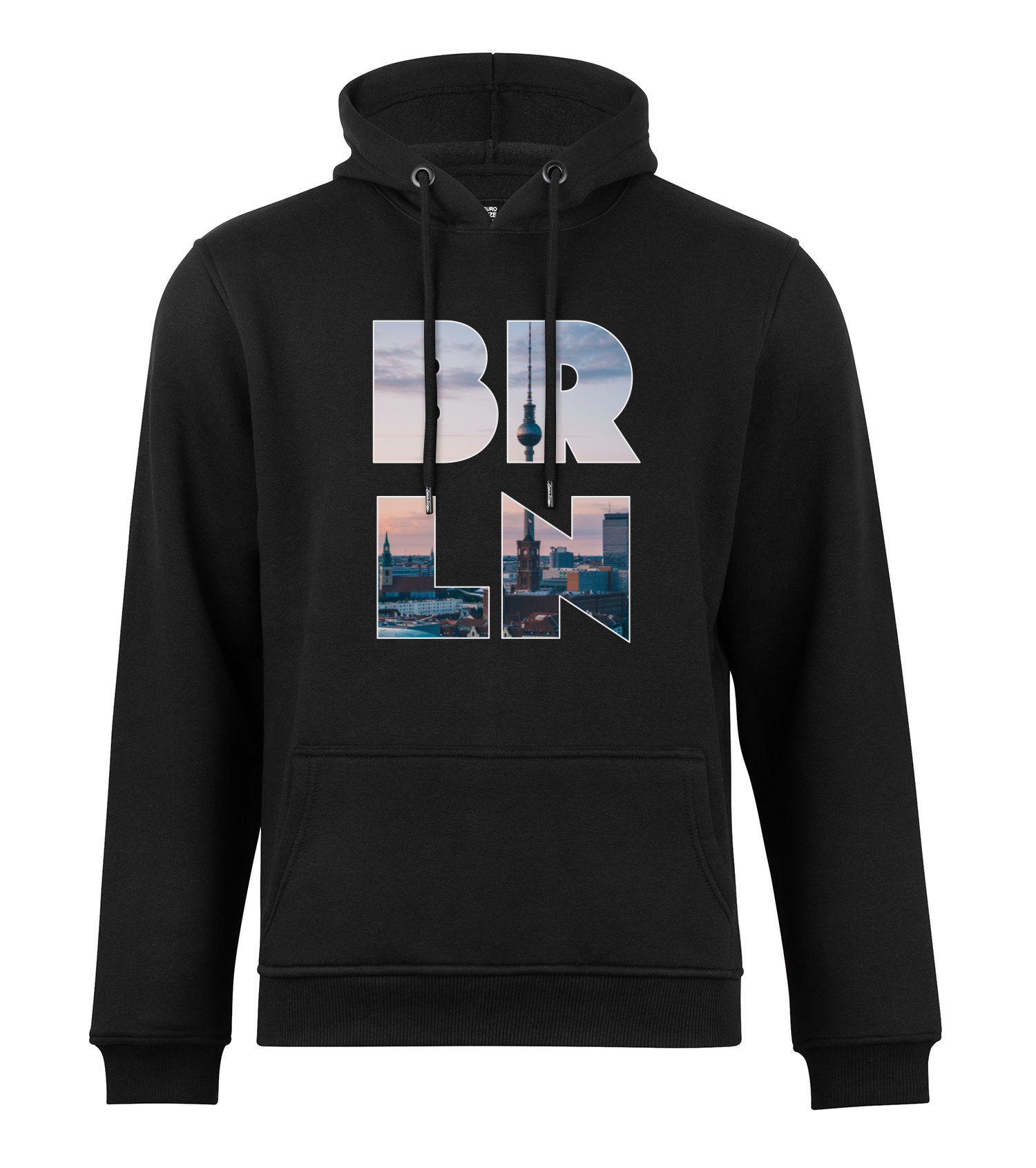 Cotton Prime® Hoodie Skyline Berlin - Weltenbummler Kollektion mit weichem Innenfleece