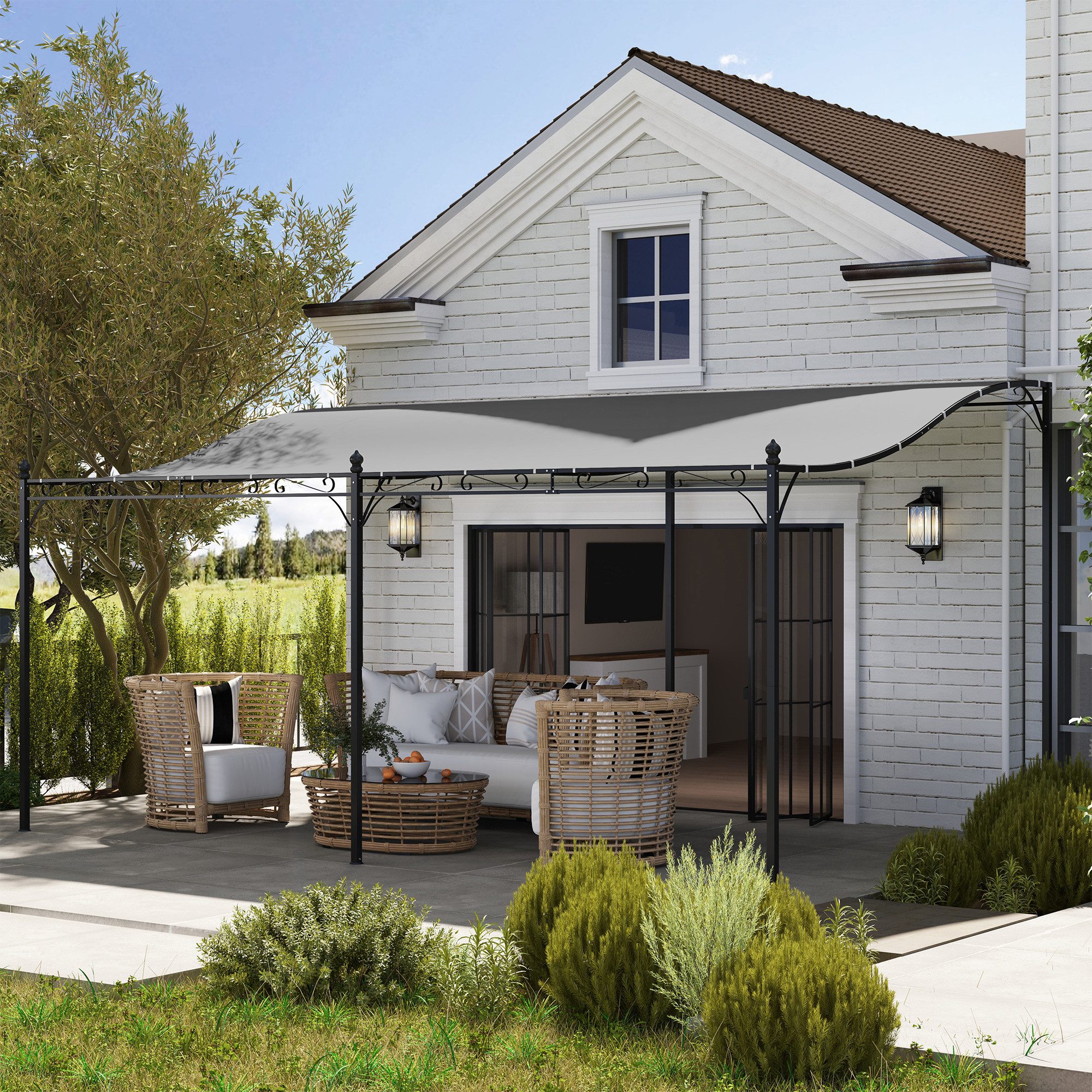 Outsunny Pavillon wasserdicht, freistehend, (Pergola mit günstig online kaufen