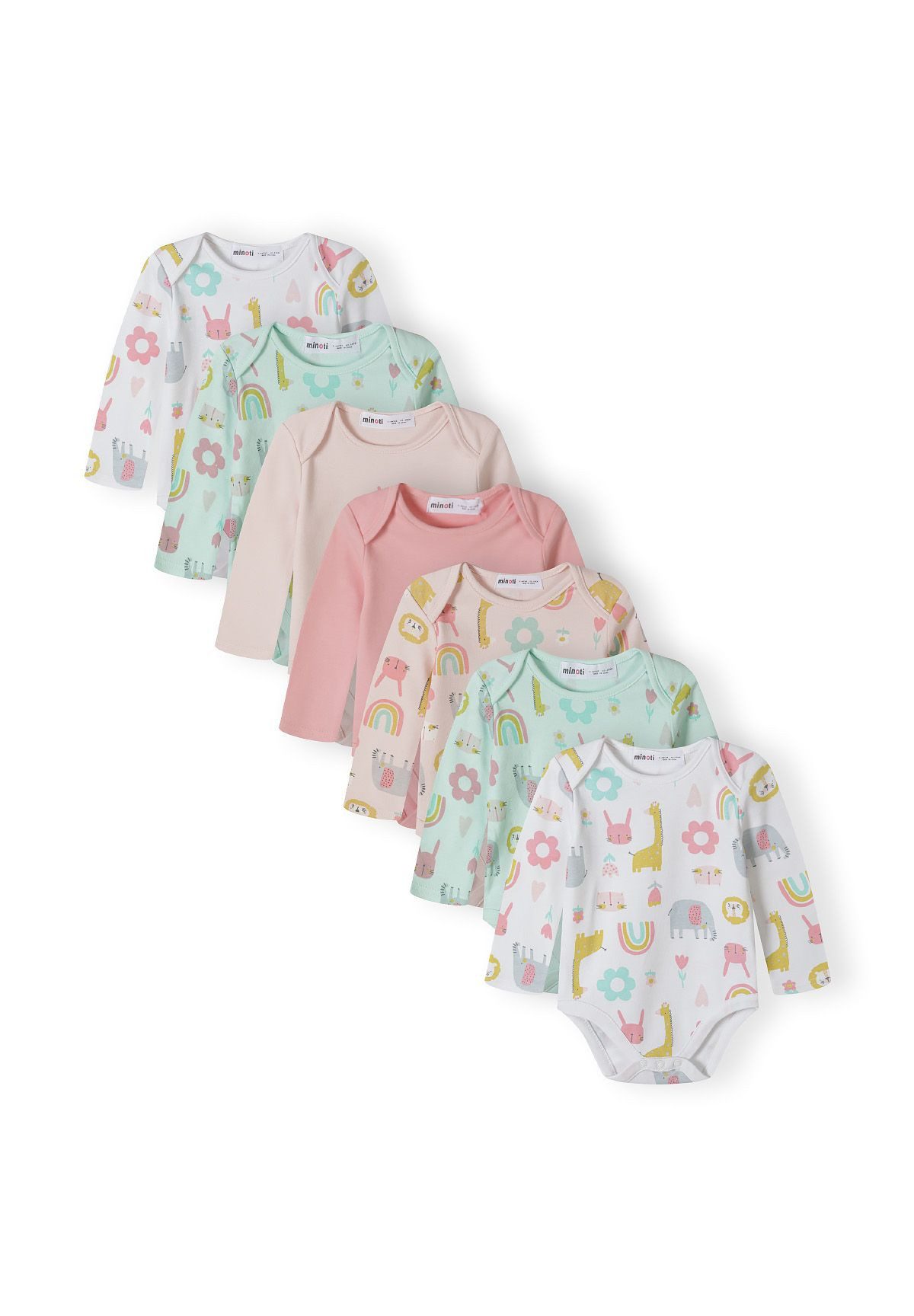 Langarmbody Langärmelige Bodys im 7-er Pack (0-24m)