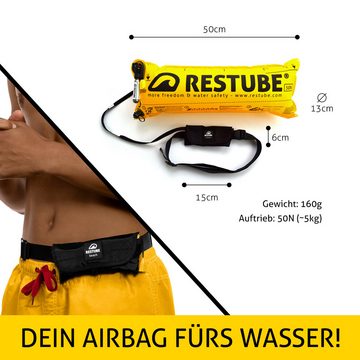 Restube Wasser-Airbag Beach, aufblasbare Schwimmboje für Schwimmen & Schnorcheln, wiederverwendbar