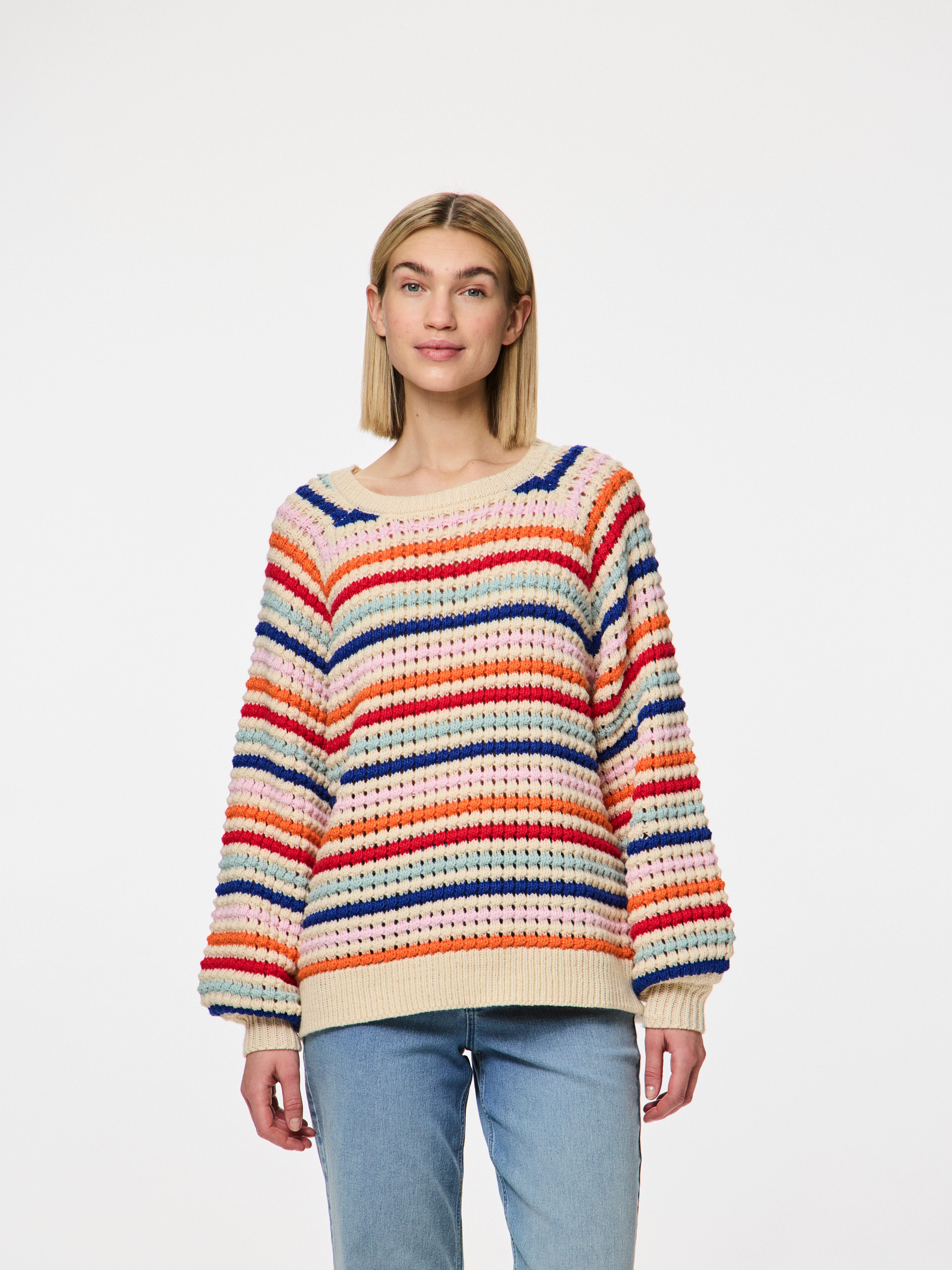 pieces Rundhalspullover PCDOSLA LS O-NECK KNIT MM günstig online kaufen
