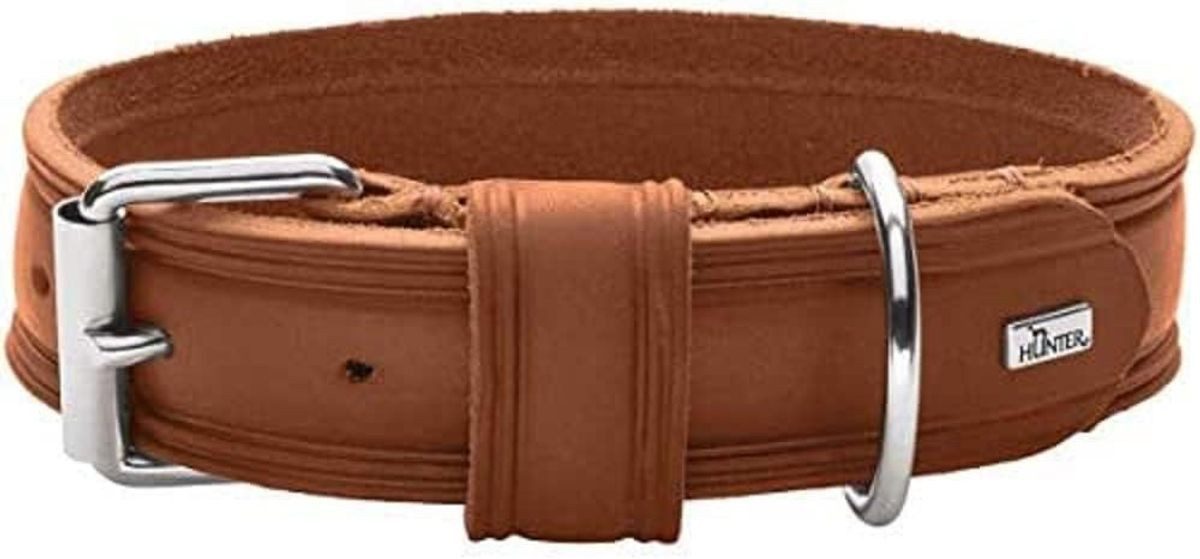 Hunter Hunde-Halsband Halsband Aalborg Rustica 60 cm cognac