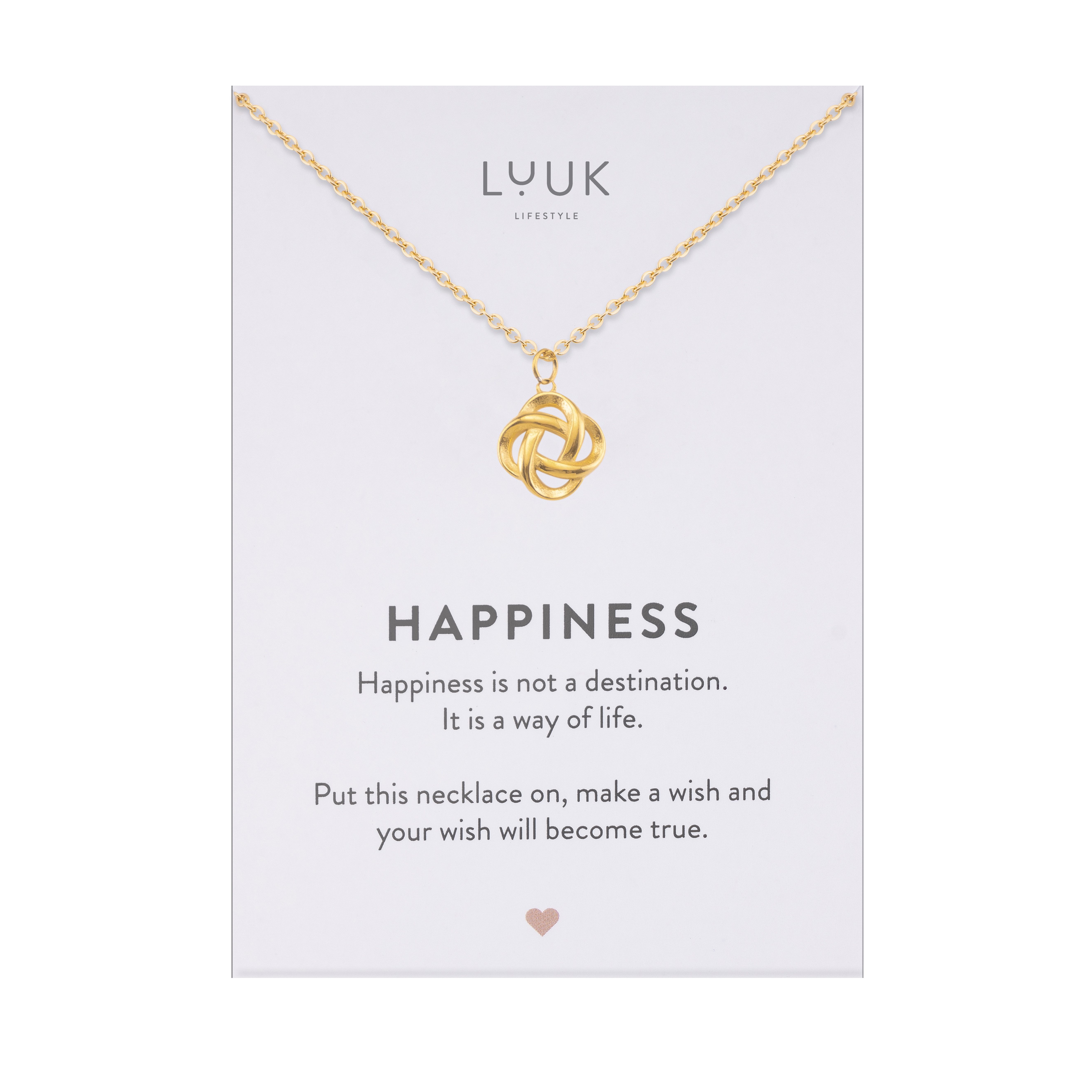 LUUK LIFESTYLE Kette mit Anhänger Verschlungener günstig online kaufen