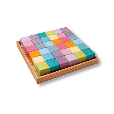 GRIMM´S Spiel und Holz Design Spielbausteine 36 Würfel pastell Holzspielzeug Bauklötze