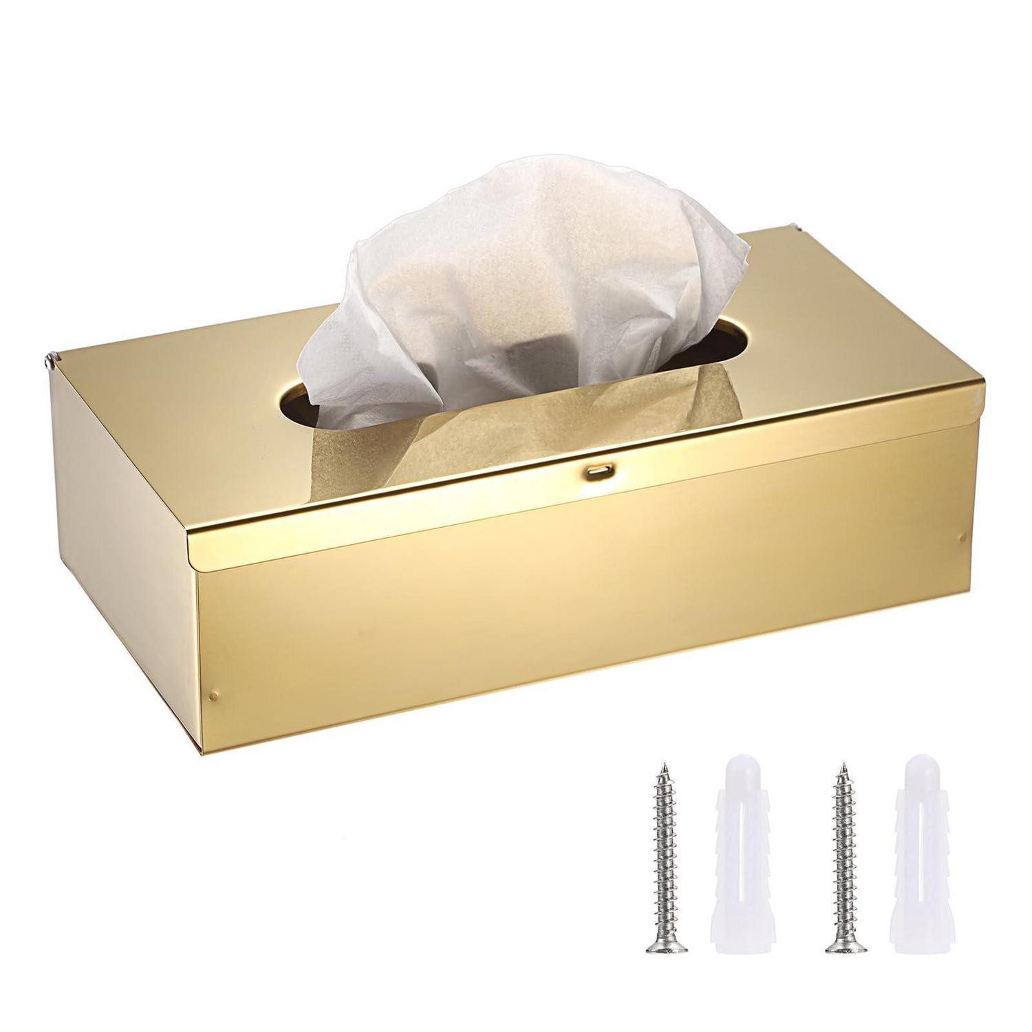 LuxusKollektion Papiertuchbox Edelstahl Tissue Box Gold 25x13x7.5CM