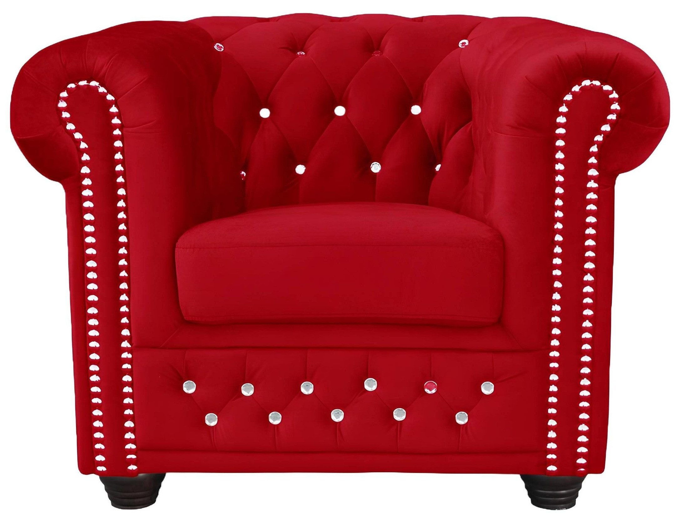 Xlmoebel Chesterfield-Sessel Neuer roter Einzelsitzer Chesterfield-Fernsehsessel mit modernem (Sessel), Hergestellt in Europa