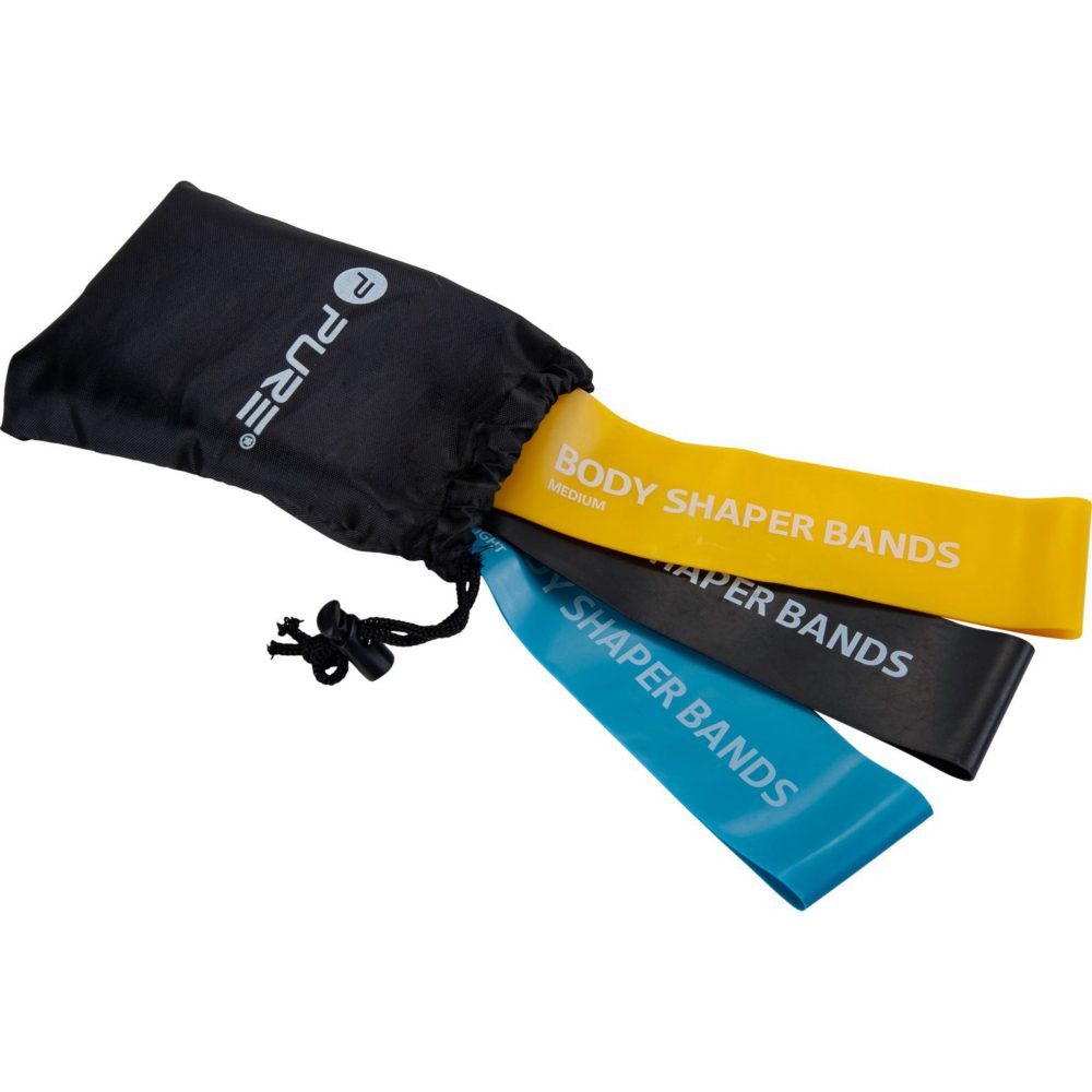 Pure 2 Improve Widerstandsband Set (schwarz,gelb,blau) - 3 Stück Fitnessband