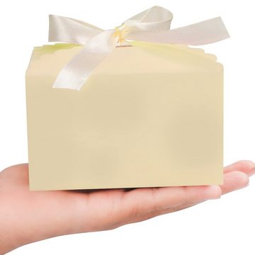 Belle Vous Geschenkbox Pastellfarbene Geschenkboxen mit Wellenmuster und Band (20 Stück), Pastell Wellige Geschenkboxen mit Band (20 Stk)