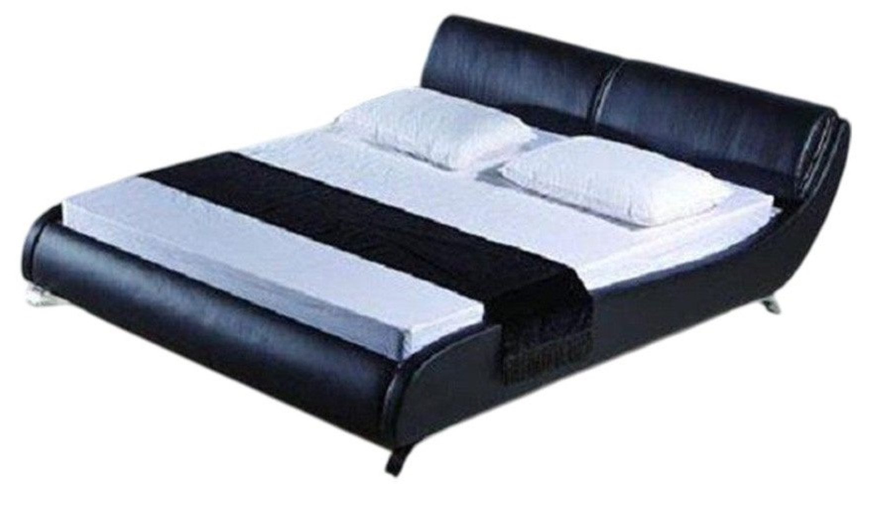 JVmoebel Lederbett Designer Bett Кровати Ehebett Doppelbett Polsterbett Lederbett Neu, Made in Europa