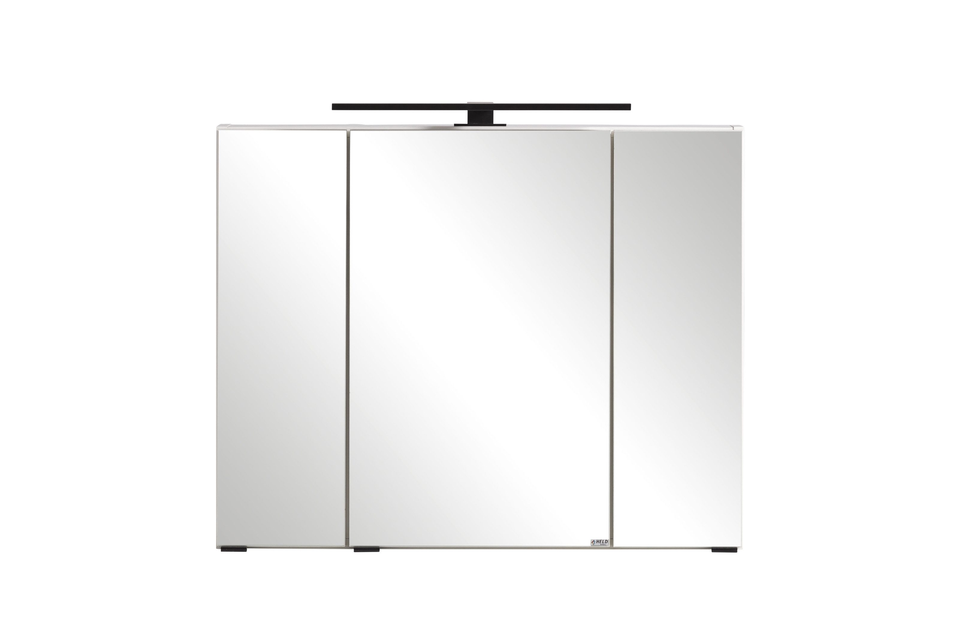 HELD MÖBEL Spiegelschrank in weiß - 80x64x20cm (BxHxT)
