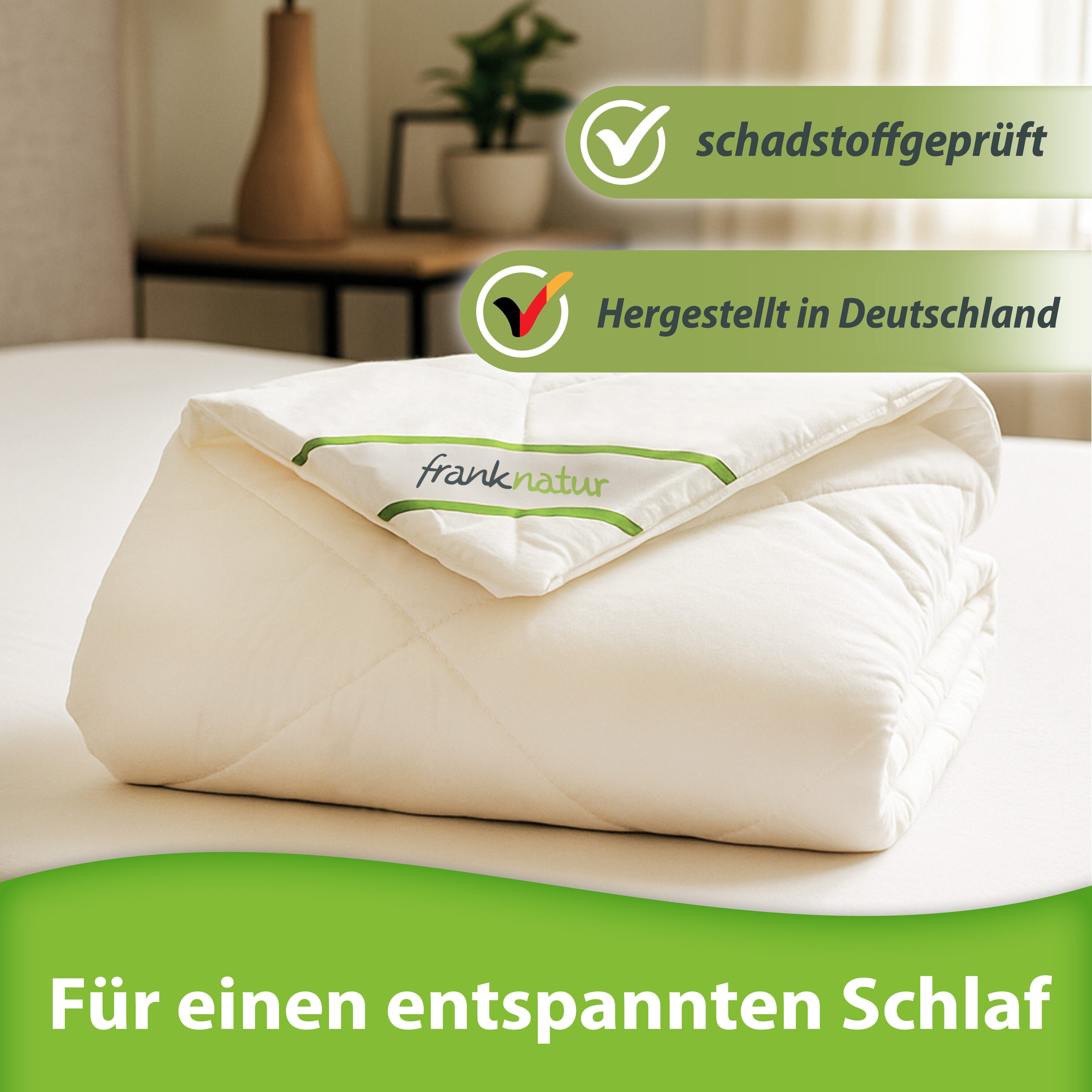 franknatur Naturfaserbettdecke Sommerdecke Lyocell, Füllung: 100% Lyocell, Bezug: 100% Lyocell, extra leichte Sommerdecke mit Lyocell-Bezug – Bild 4 von 5
