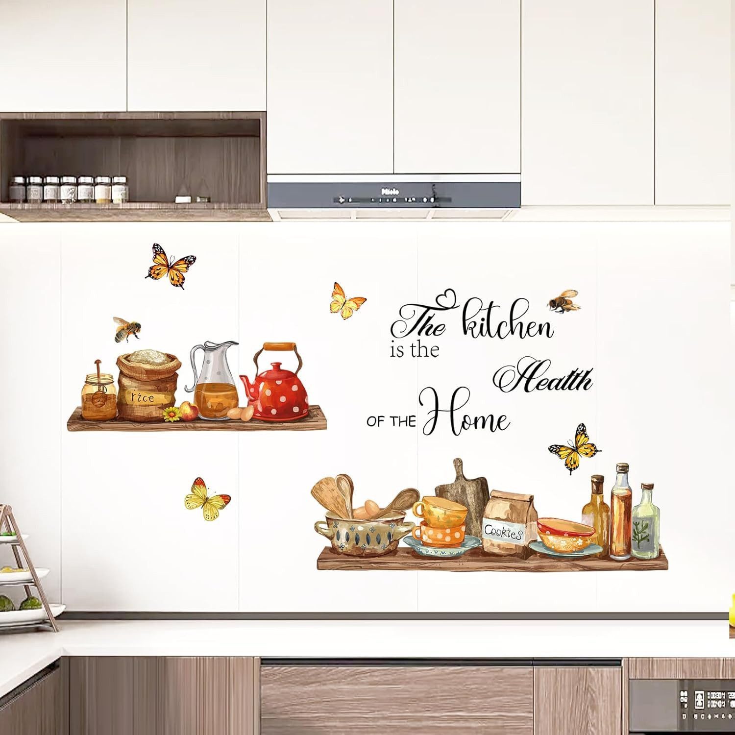 FOUORTUNATE-BEE Wandtattoo Küchen-Wandaufkleber – Selbstklebend & ablösbar, Dekorative Wandsticker für die Küche – Bild 5 von 5