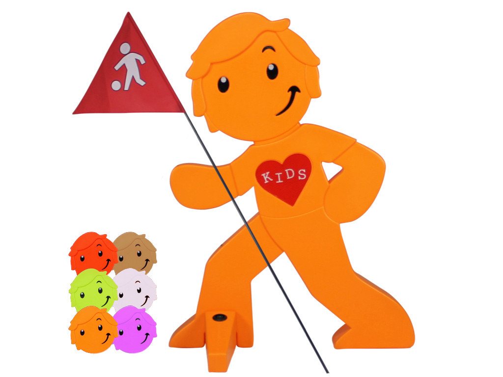 StreetBuddy Warnschild Warnfigur, Warnaufsteller, Warnschild für Kindersicherheit, (1 St)