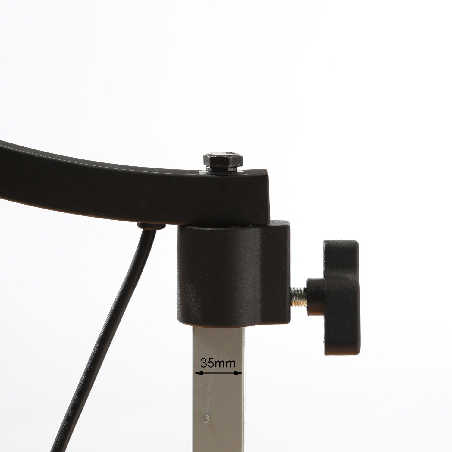 SATISFIRE Discolicht Spiegelkugel Stativhalterung bis 30cm Kugeln - schwarz - inkl. Motor