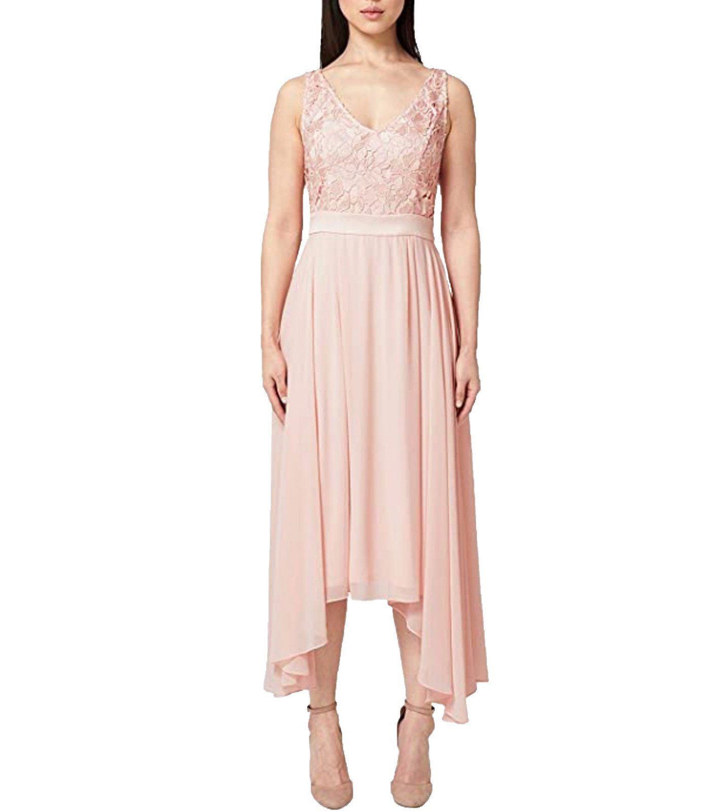 s.Oliver Partykleid »s.Oliver BLACK LABEL Party-Kleid elegantes Damen  Ausgeh-Kleid Abend-Kleid mit V-Ausschnitt Rosa« online kaufen | OTTO