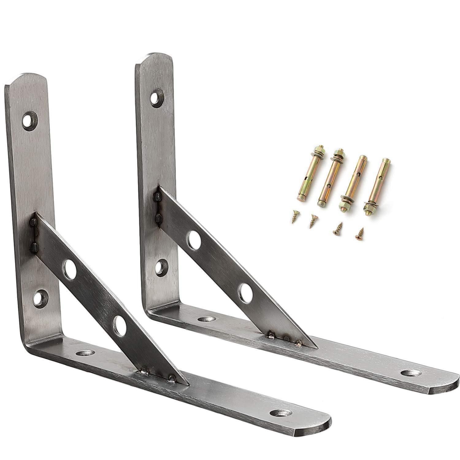 LuxusKollektion Wandregalhalter Regalhalter Edelstahl 2er-Set, 2-tlg.