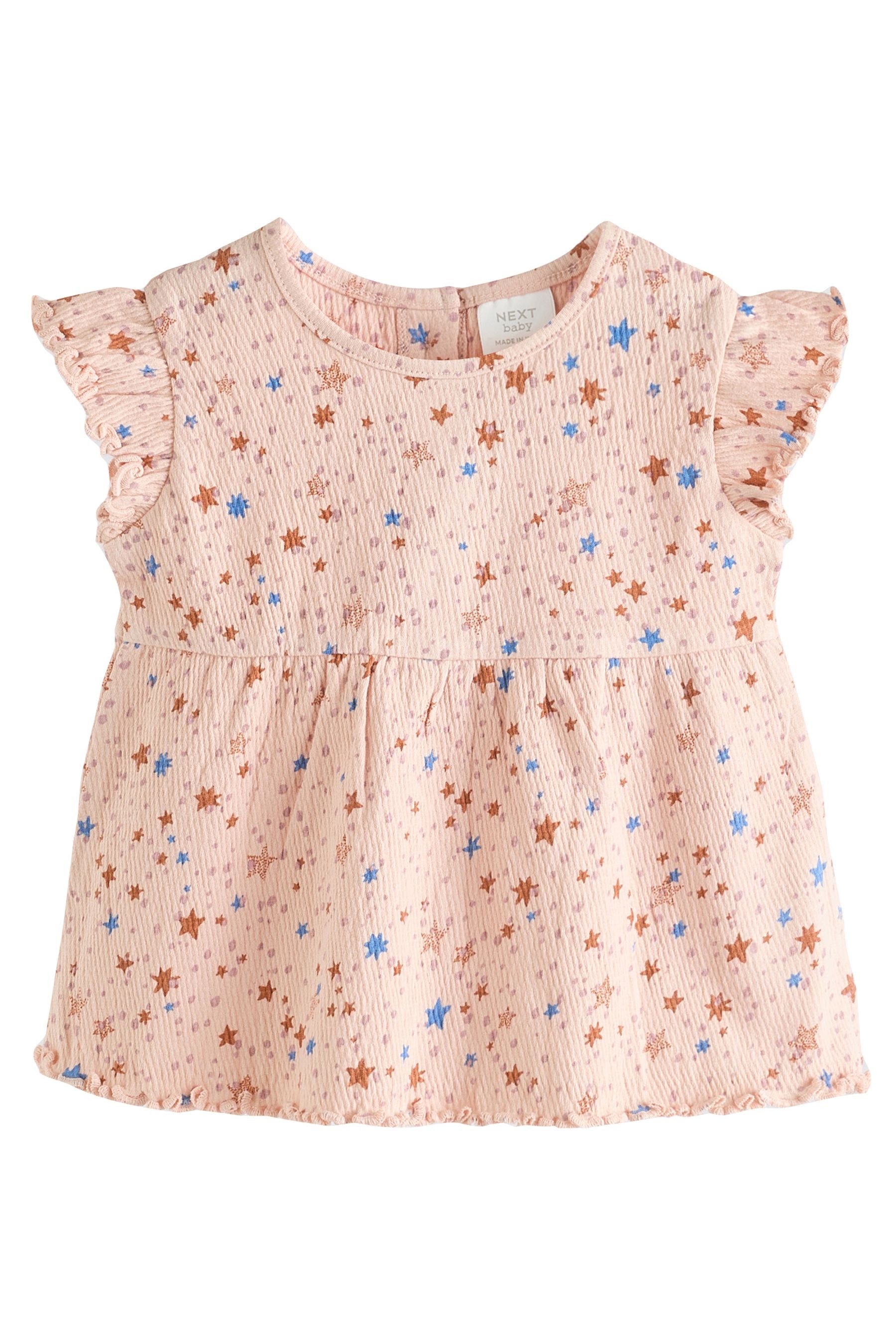Next Top & Shorts Baby-T-Shirt und Shorts mit Rüschen im 6-er Set (6-tlg)