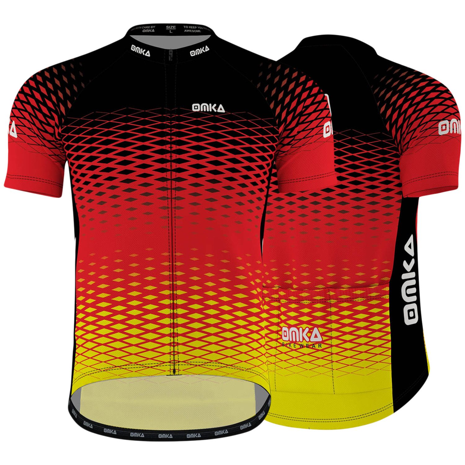 Radtrikot ME-3010 Schwarz/Rot