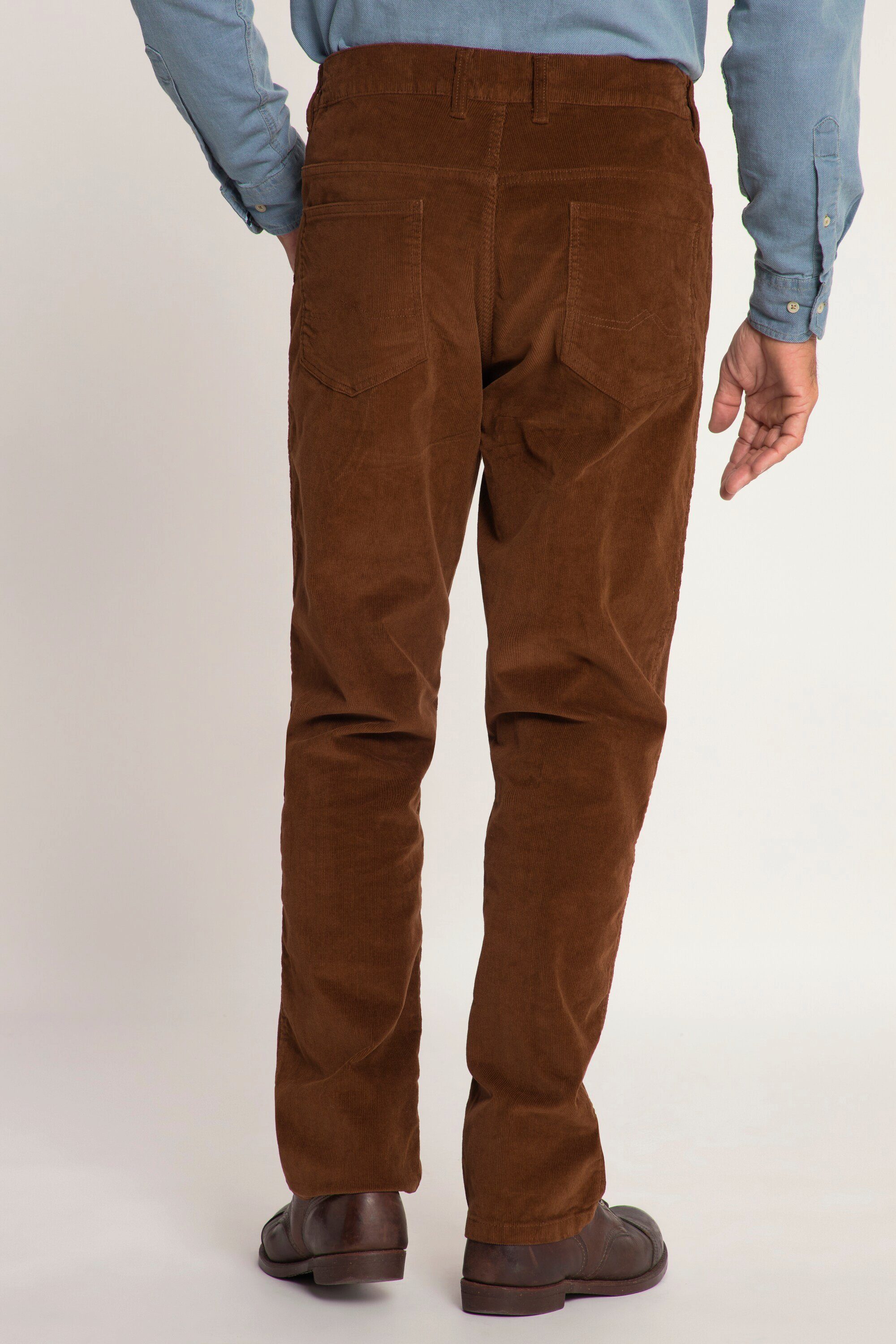 Cordhose 5-Pocket JP1880 elastischer 5-Pocket-Jeans seitlich Bund mahagonibraun
