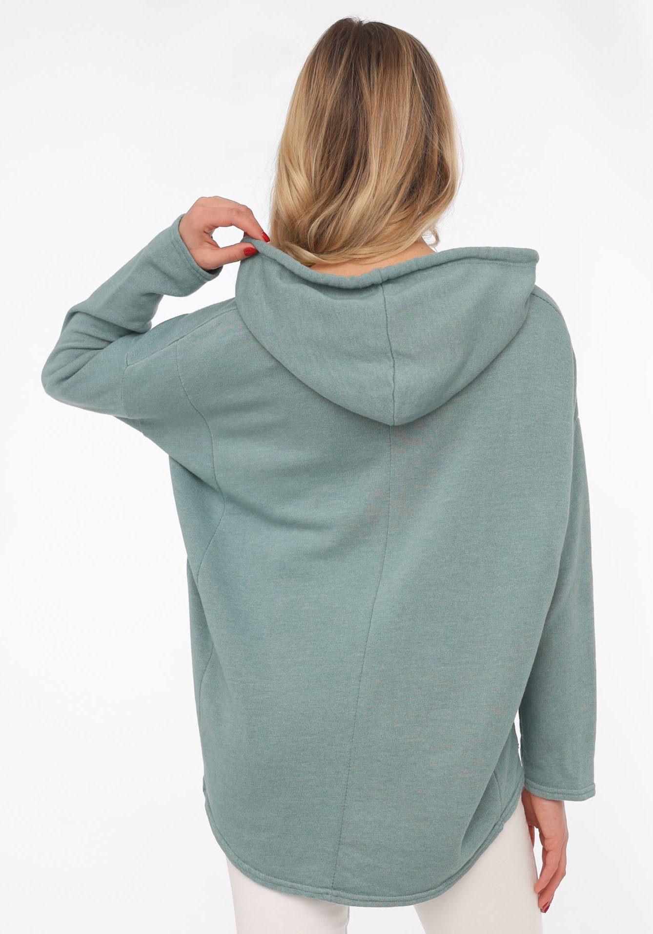 Zwillingsherz Hoodie "Moin" Kapuze, Kordelzug, Langarm, maritimer Schriftzug