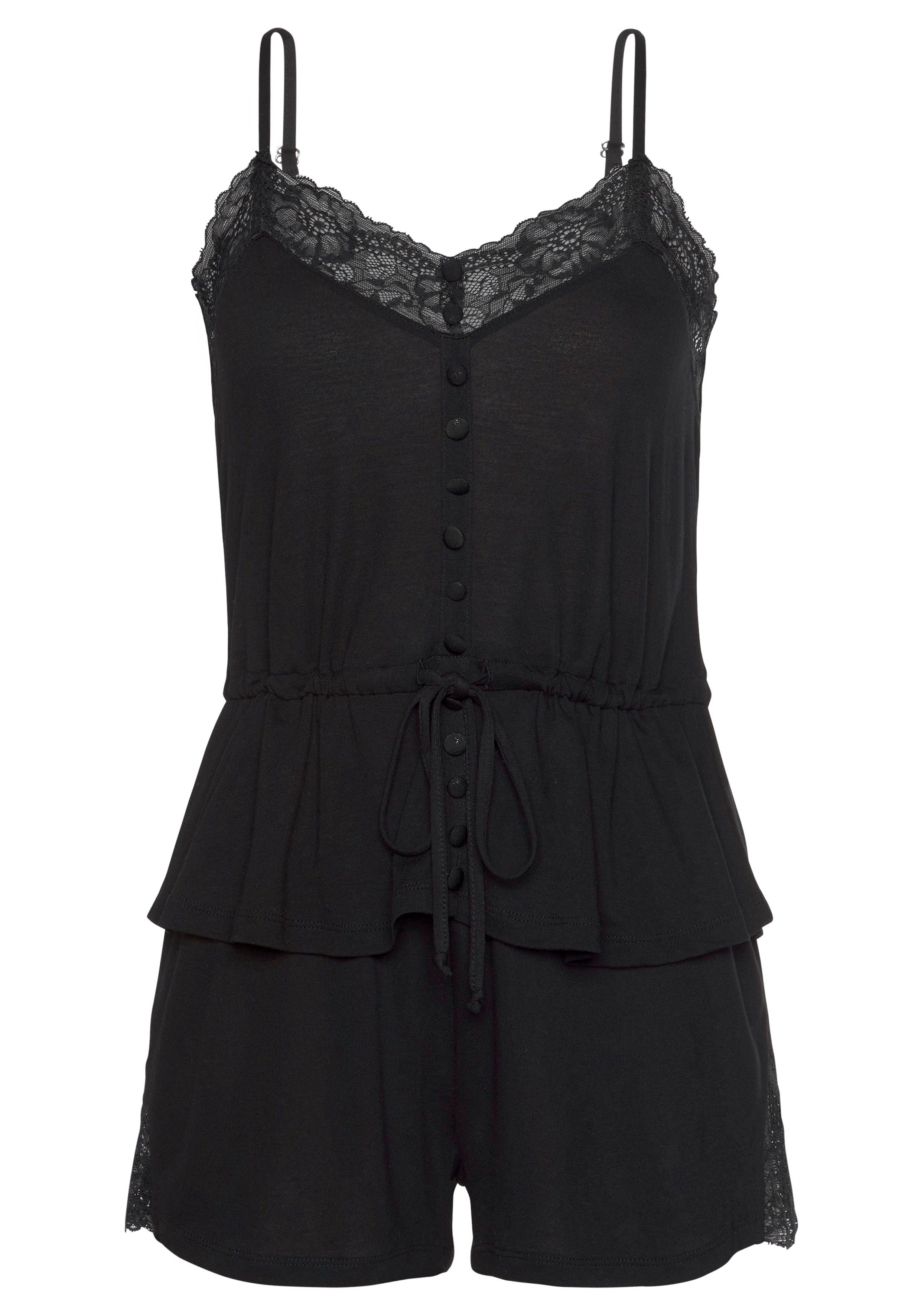 LASCANA Shorty (2 tlg) mit Spitzeneinsätzen günstig online kaufen