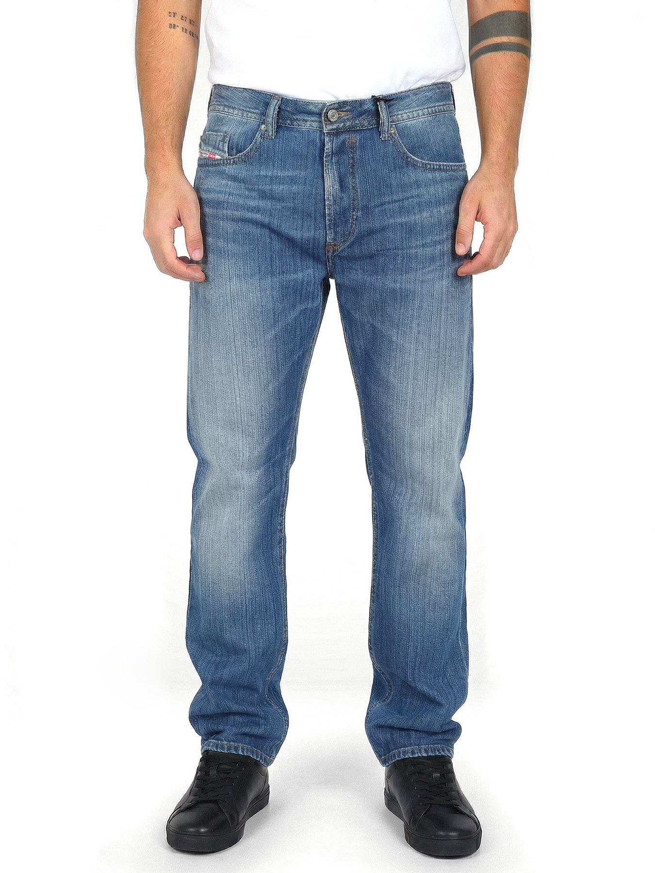 Diesel Tapered-fit-Jeans Regular Fit - BUSTER X R9I9X - Länge:32 Leichtgewicht Denim ohne Stretch