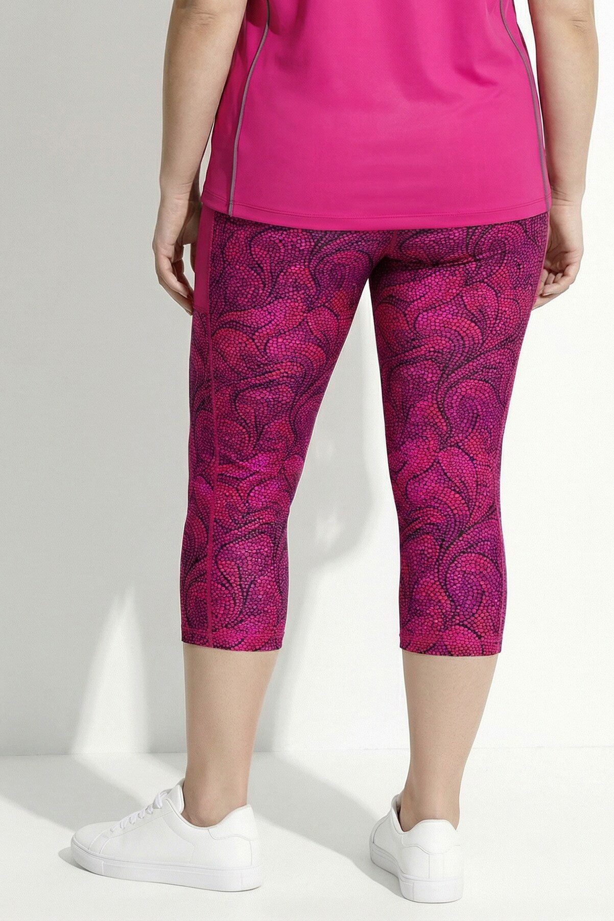 Ulla Popken Leggings 3/4-Funktionsleggings schnelltrocknend recycelt