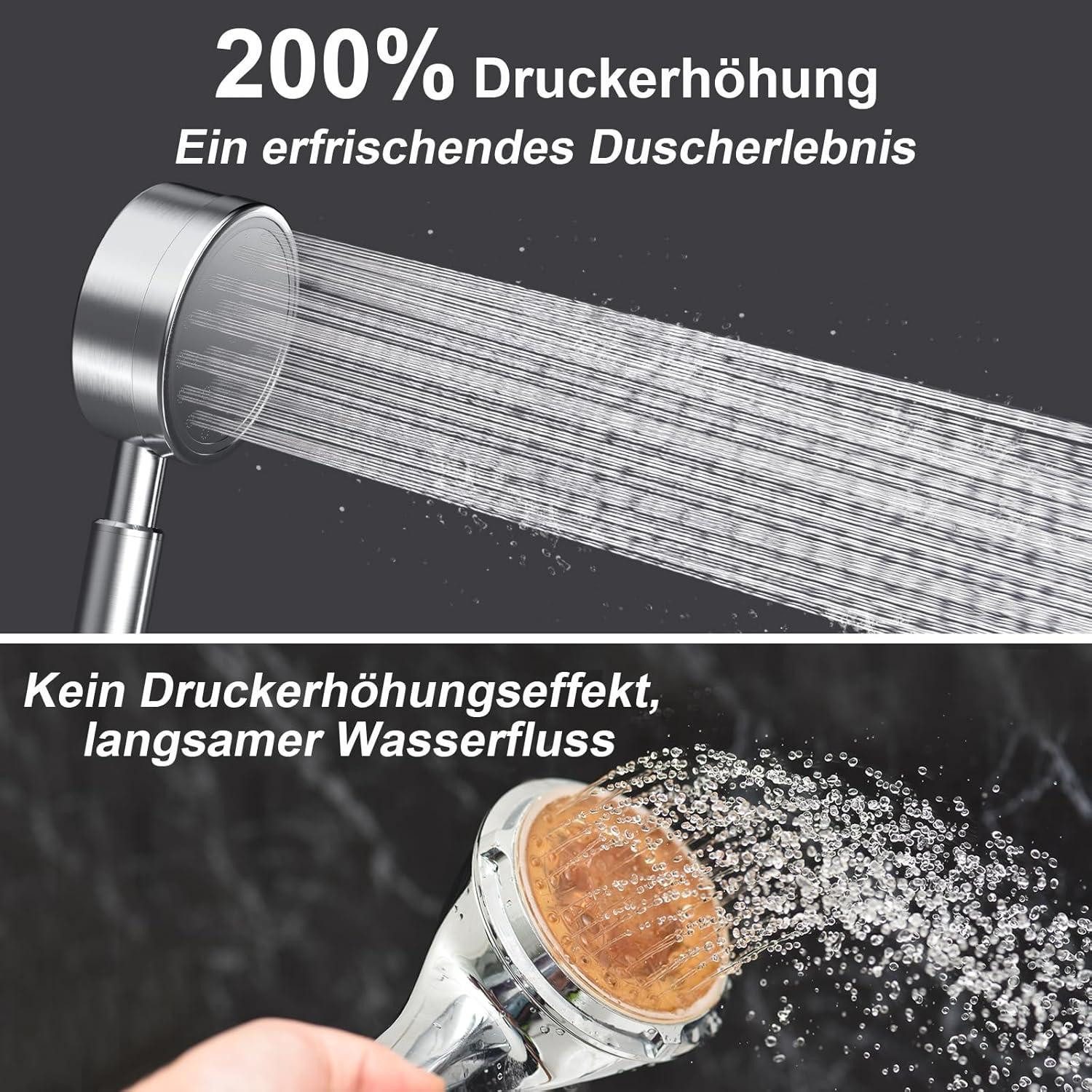 LuxusKollektion Handbrause Duschkopf Edelstahl Hochdruck Handbrause günstig online kaufen