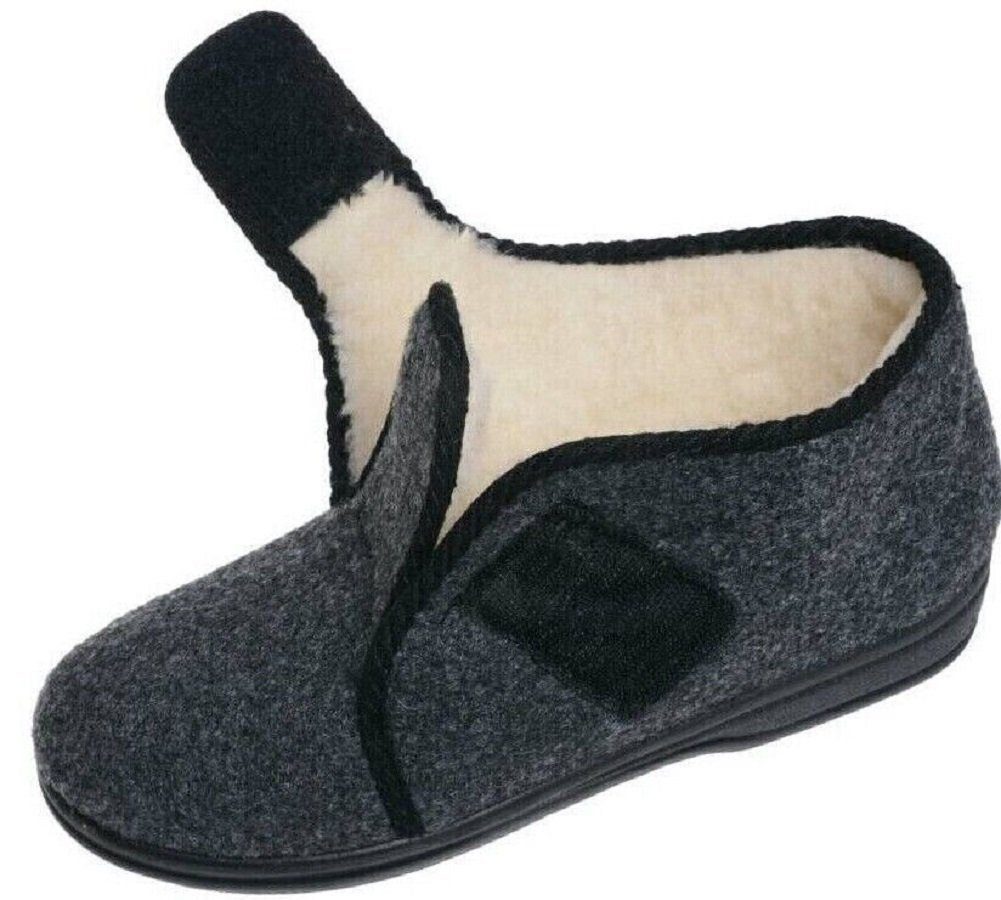 zelbut Damen Herren Winter Hausschuhe Filz Hüttenschuhe Schafwolle Gefüttert Hausschuh Hüttenschuhe Hausstiefel Schafwolle