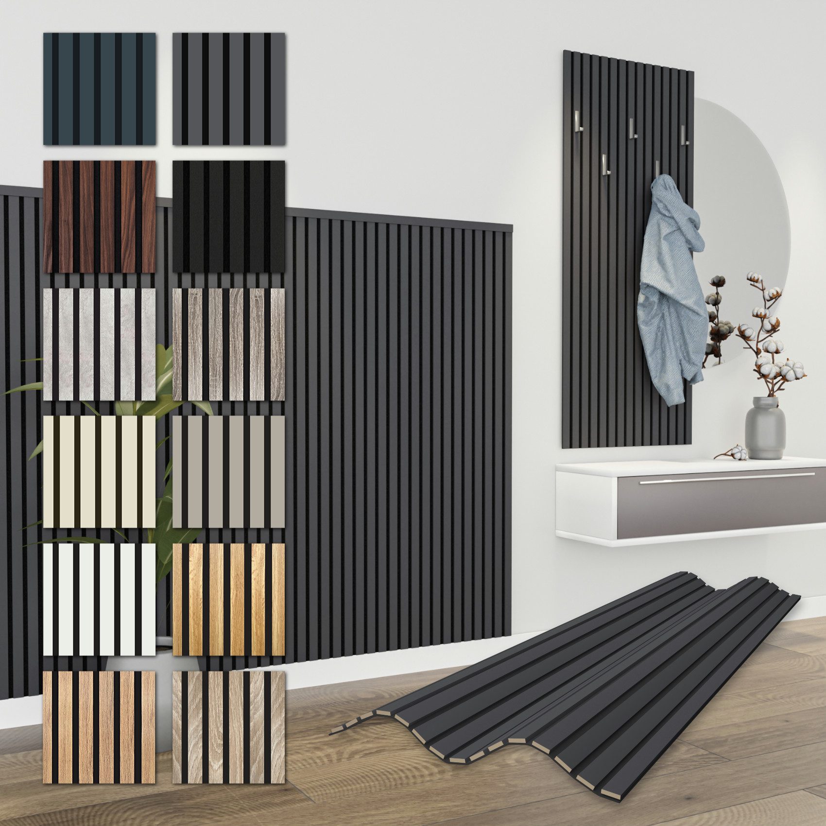 Hexim Wanddekoobjekt APH05 (Akustikpaneele 138,5x60cm Holz Comfort - flexib günstig online kaufen