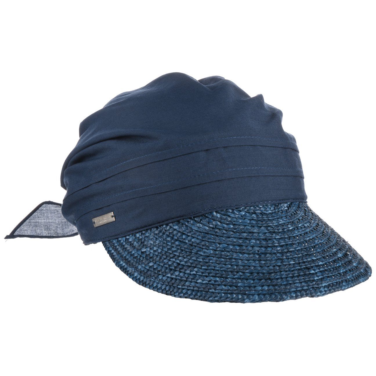 Strohcap mit Schirm (1-St) Visor dunkelblau Seeberger