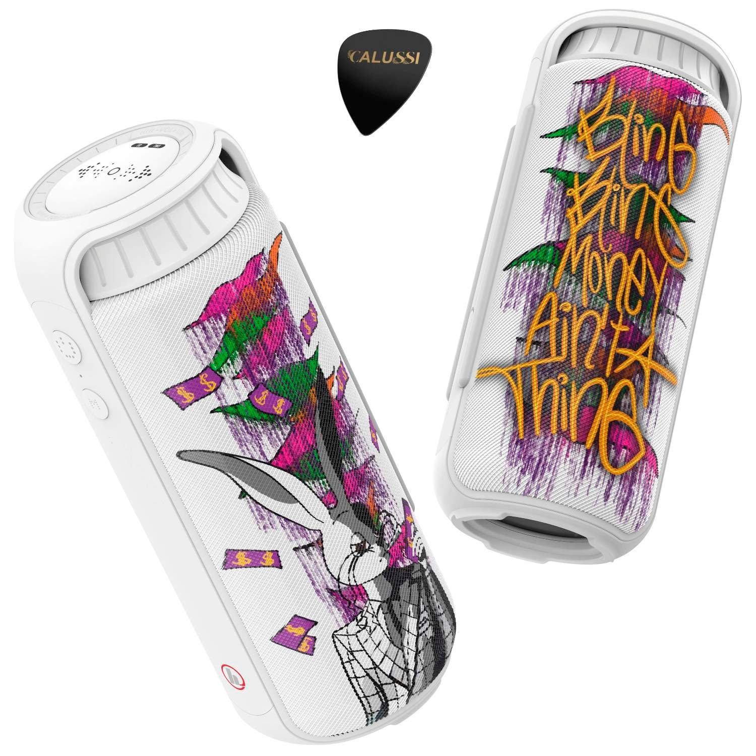 Hama Bluetooth Lautsprecher Pipe 2.0 Artist Edition Bluetooth-Lautsprecher (Bluetooth, by Jodie Calussi, Design Motiv, IPX4 spritzwassergeschützt, wasserfest,BT Speaker MP3 Musik-Box, AUX-In, Touch-Pad zur Steuerung, 24 Watt 360° Sound, Freisprecheinrichtung)