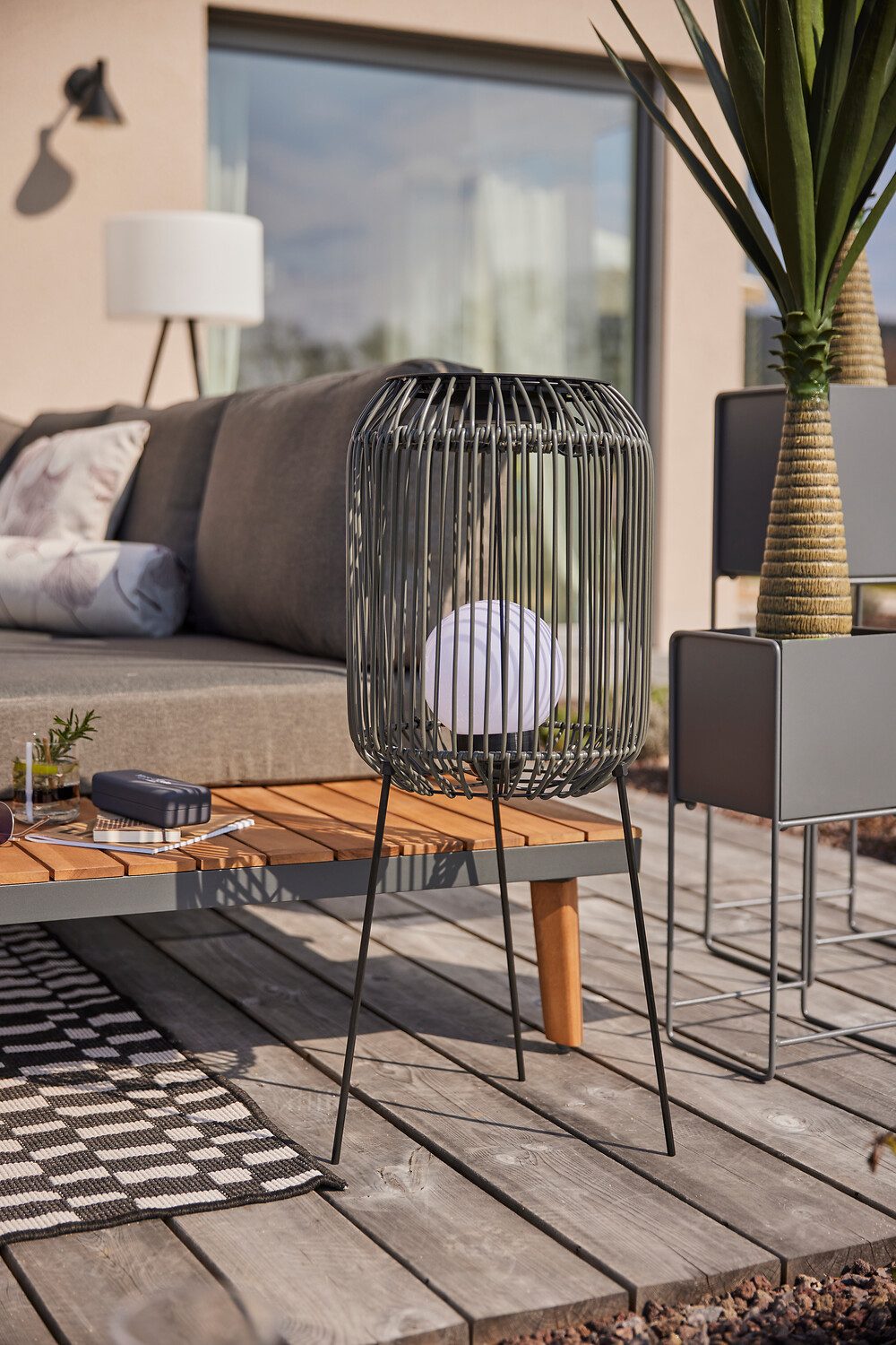Pauleen LED Laterne Sunshine Coziness, LED fest integriert, Warmweiß, Solarbetrieben, IP44