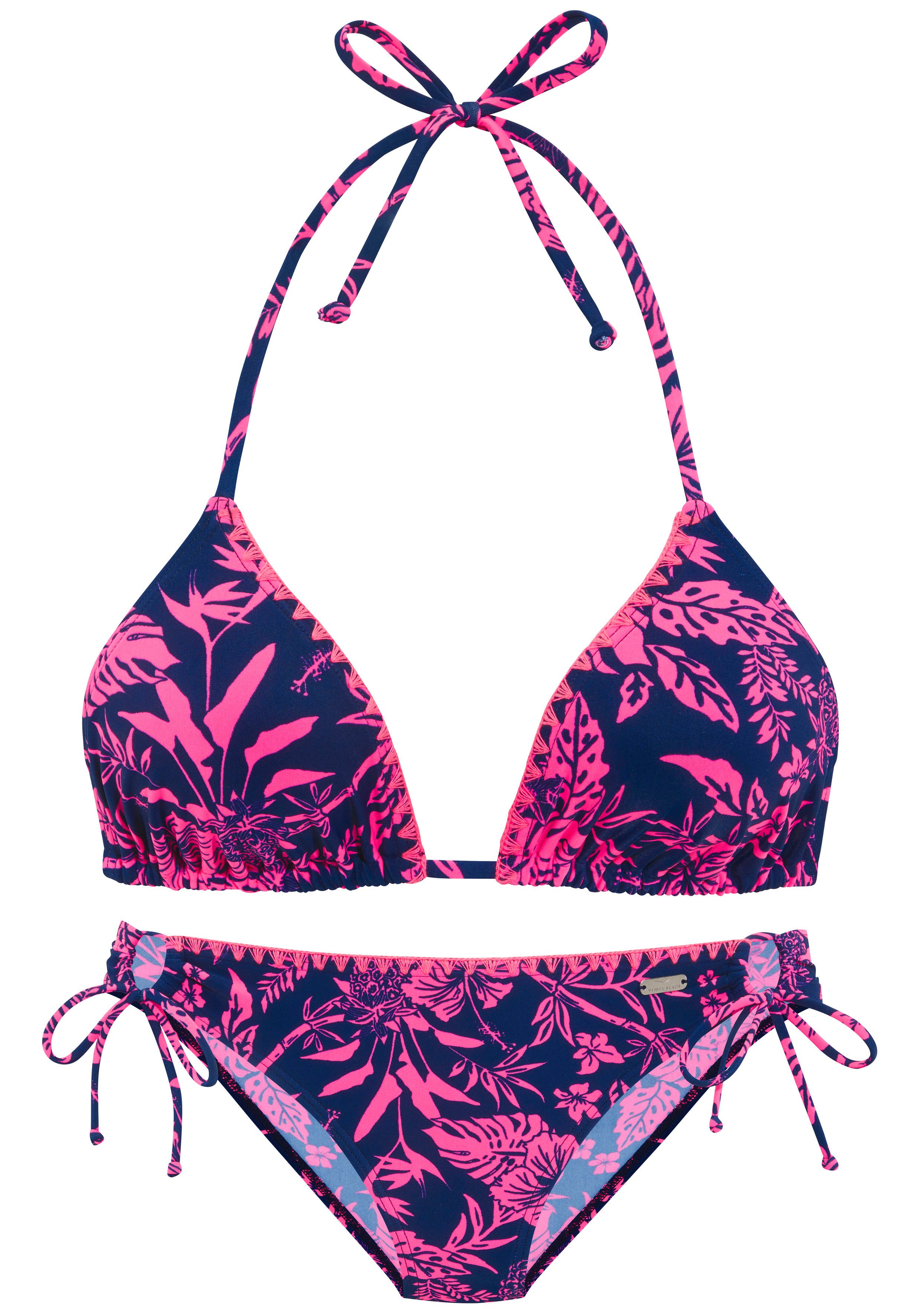 Venice Beach Triangel-Bikini Kensi mit kontrastfarbener Häkelkante günstig online kaufen