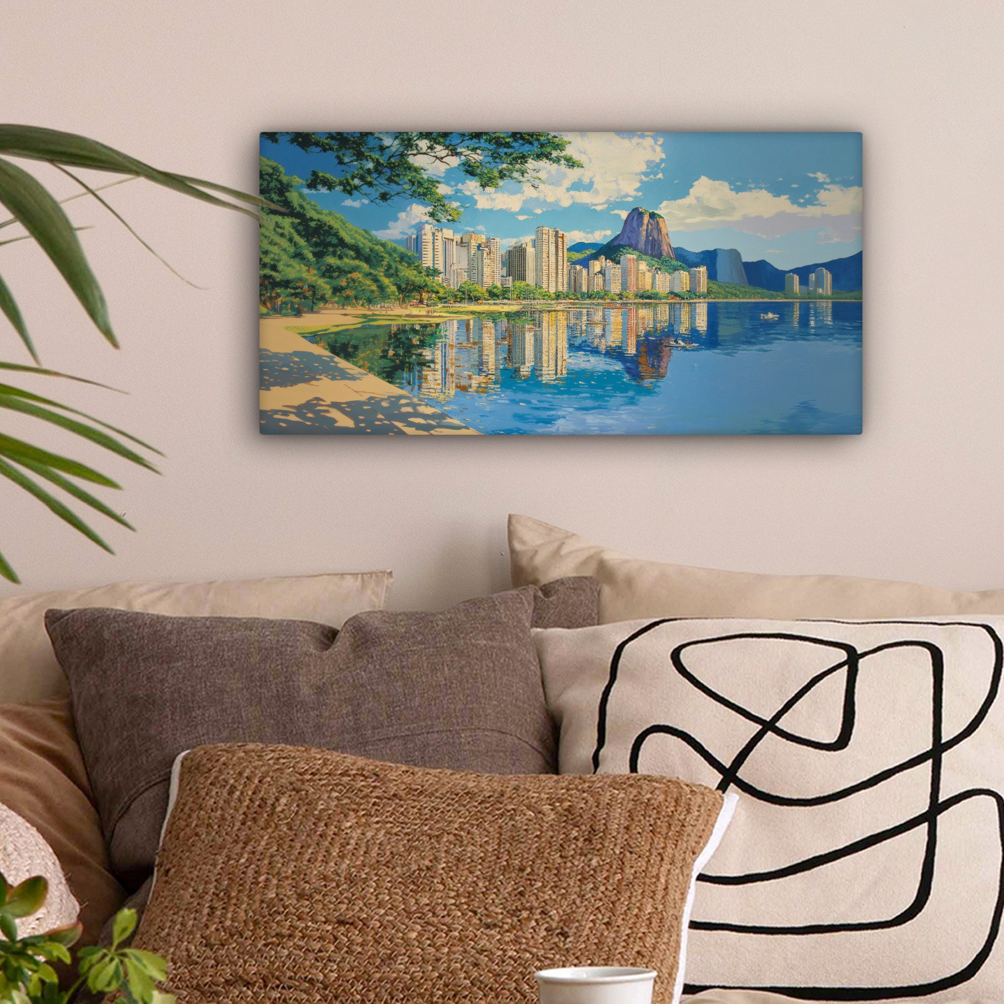 OneMillionCanvasses® Leinwandbild Panorama Berg - Skyline günstig online kaufen
