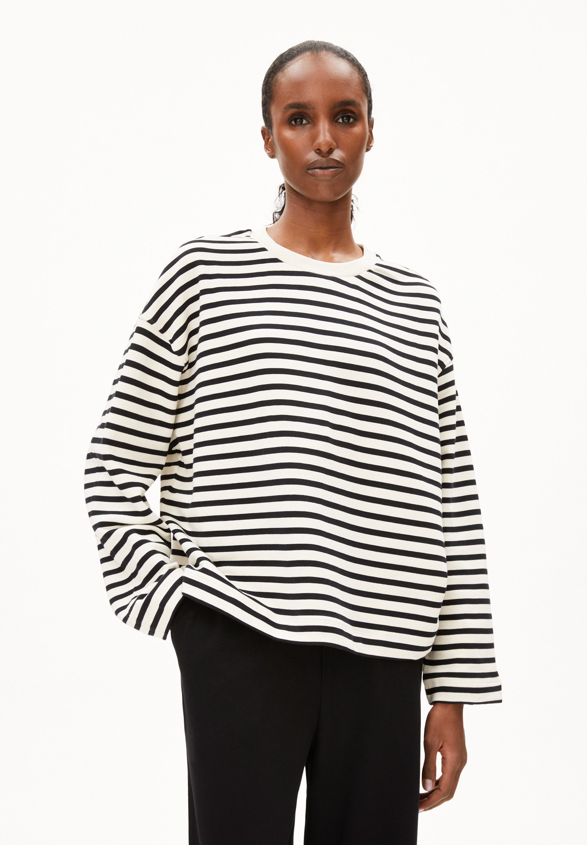 Armedangels Sweatshirt FRANKAA MAARLEN STRIPE Oversized Fit günstig online kaufen