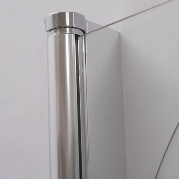 Melko Badewannenaufsatz Badewannenaufsatz Duschwand Duschkabine ESG Sicherheitsglas Nano Versiegelt Duschabtrennung Duschtrennwand Seitenwand Faltwand Glaswand, (Stück), ESG Sicherheitsglas