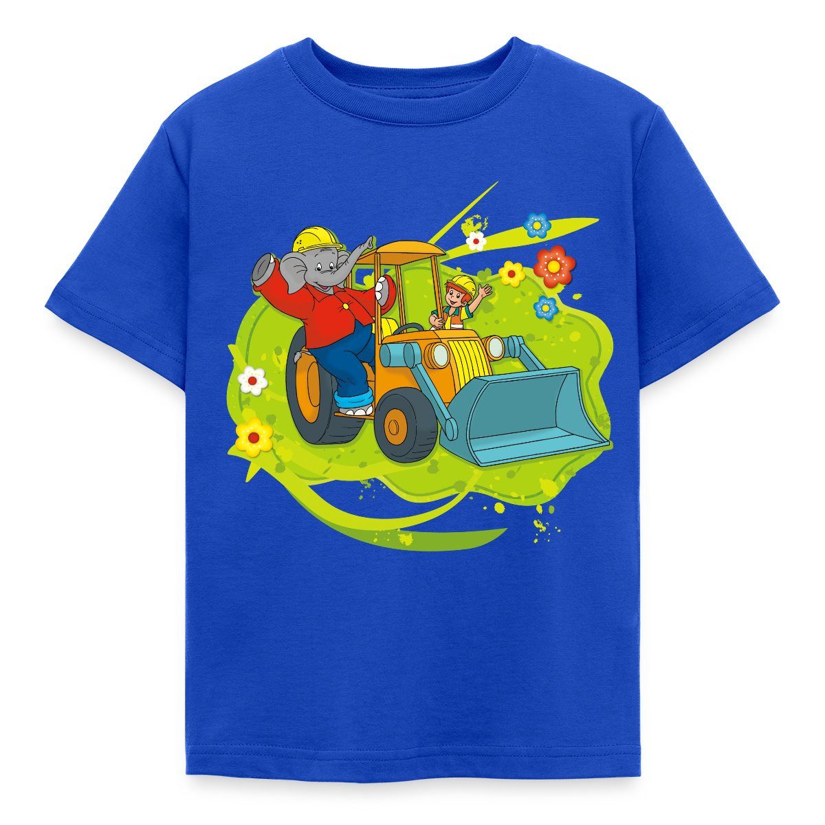T-Shirt Benjamin Blümchen Mit Schaufelbagger Kinder T-Shirt