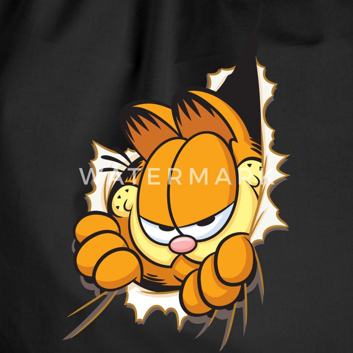Spreadshirt Turnbeutel Garfield Hier Ist Garfield Turnbeutel (1-tlg)