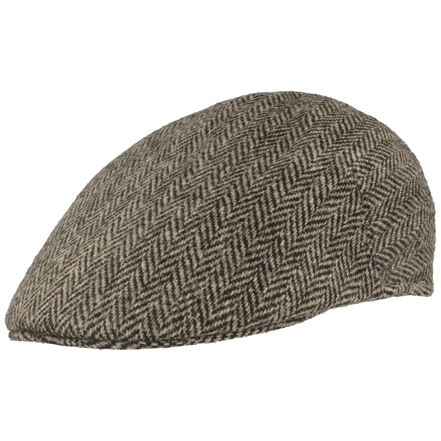 Breiter Schiebermütze Harris-Tweed knautschbare Flatcap Schirmmütze / Hut-B günstig online kaufen
