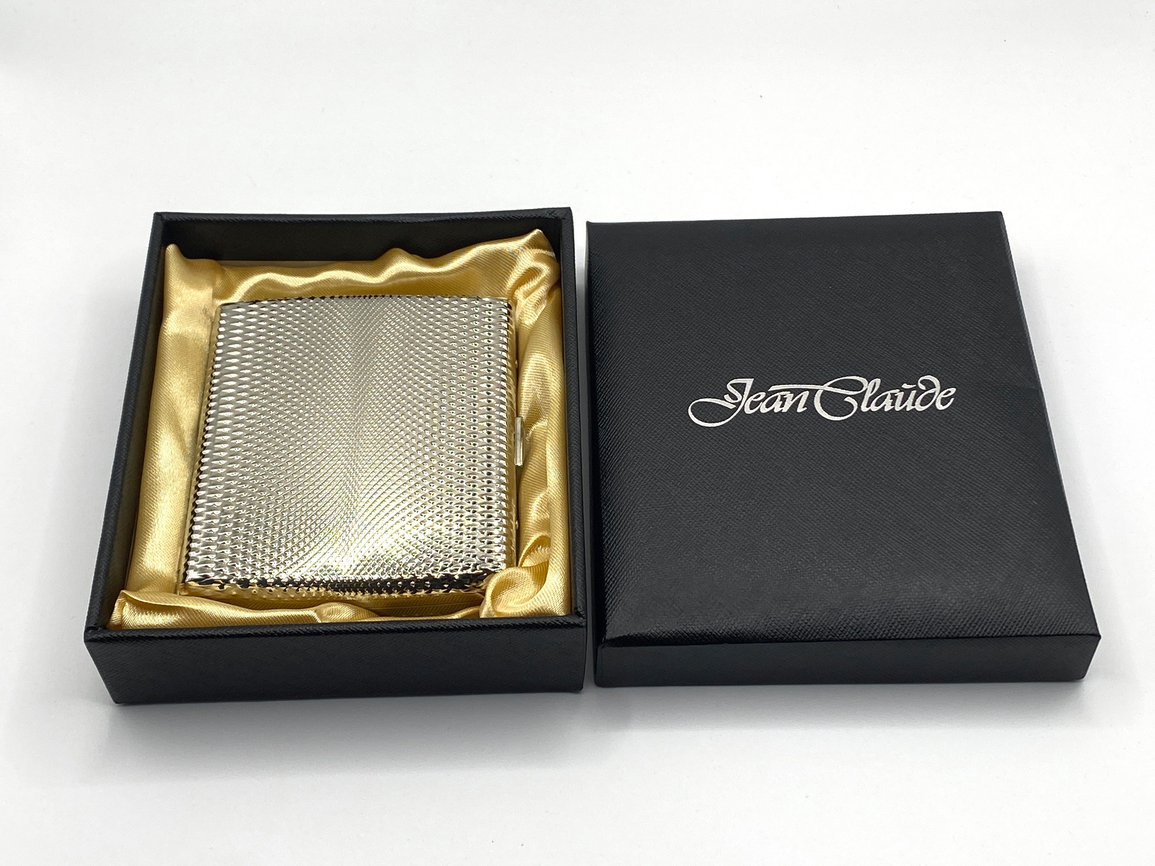 Jean Claude Bogenetui Zigarettenetui aus Metall Tropfen Reliefdesign 20 Kingsize