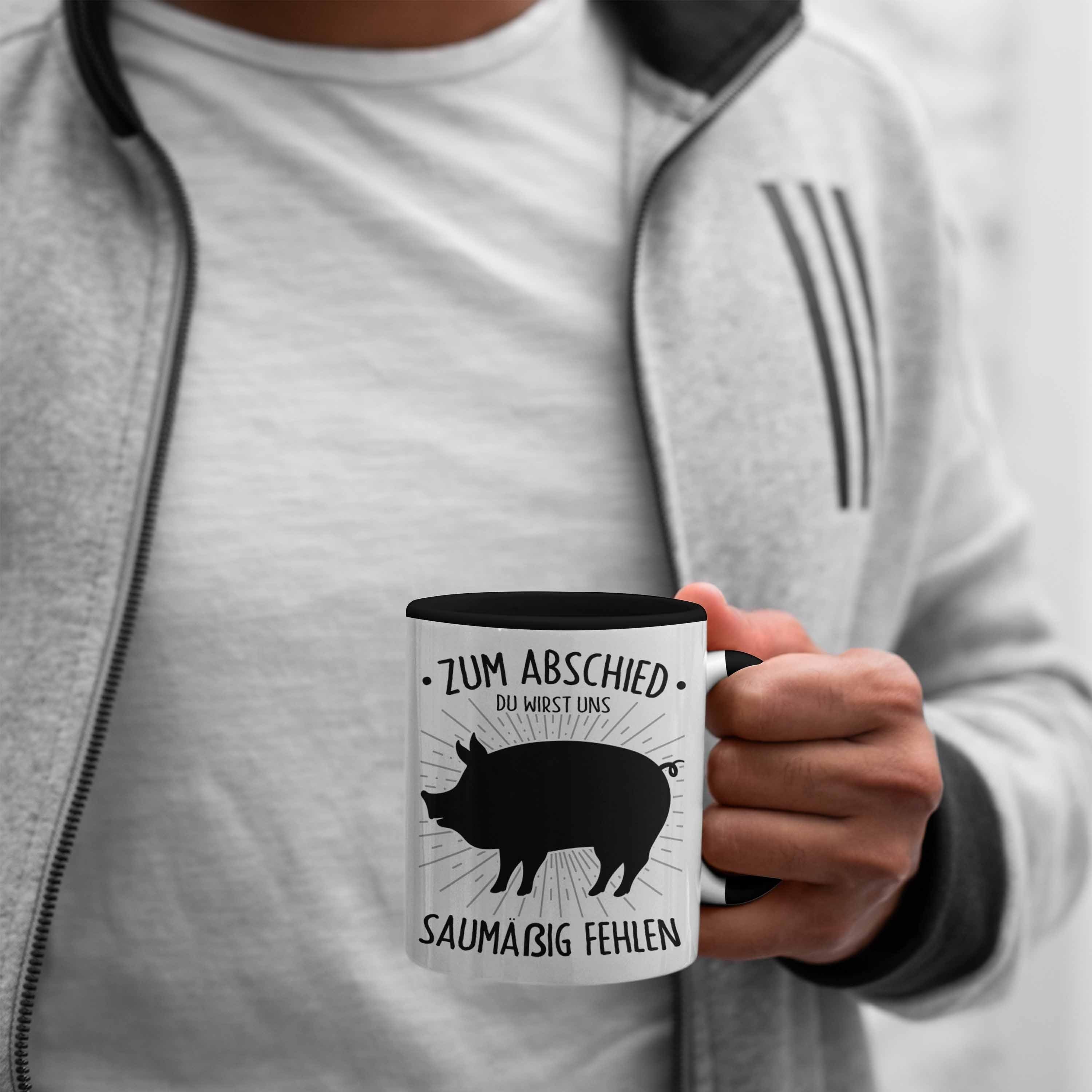 Geschenk Fehlen Trendation Abschied Du Abschied Jobw Zum Wirst Schwarz Tasse Saumäßig Tasse Uns