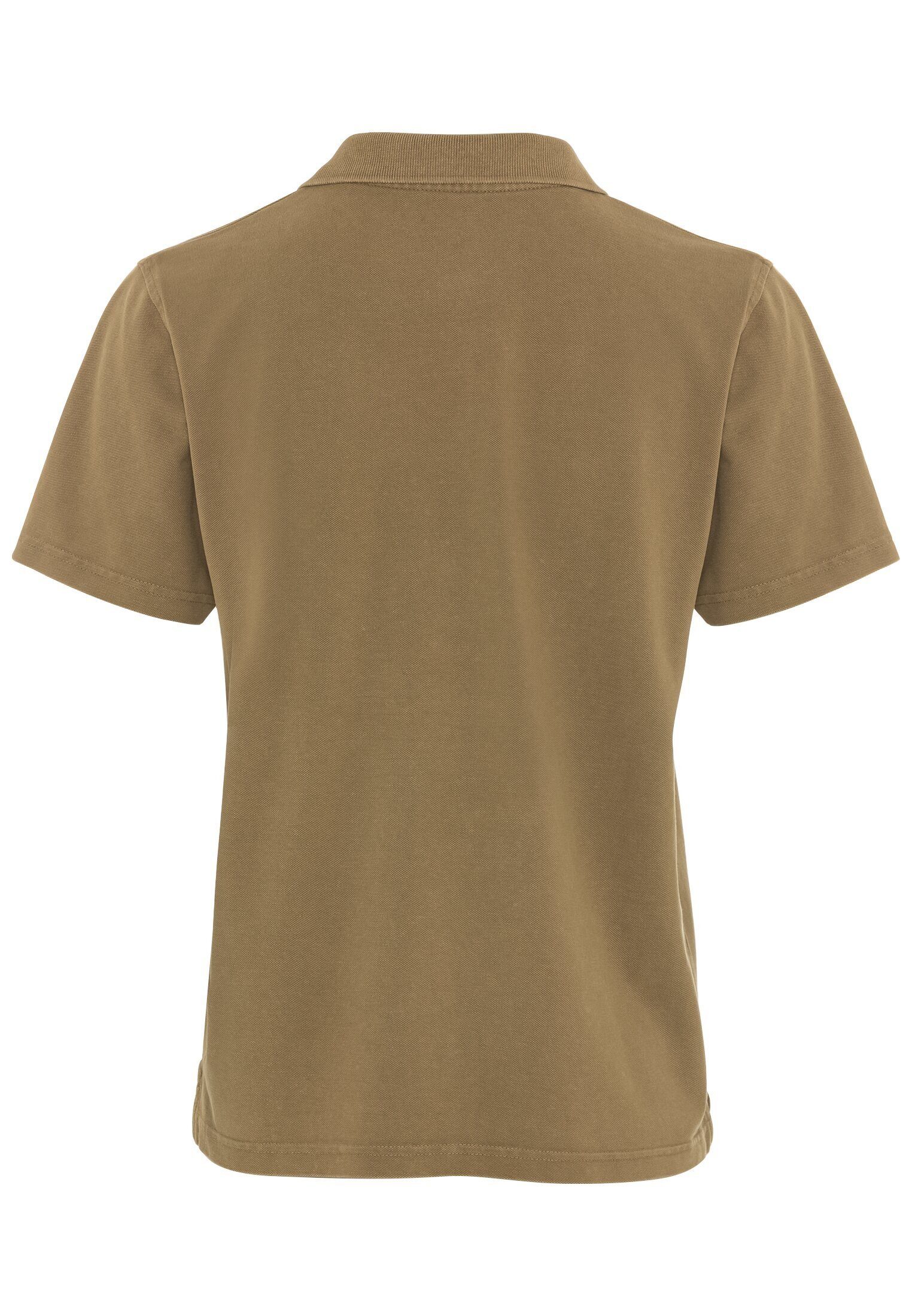 aus Poloshirt Shirts_Poloshirt camel active Oliv Cotton Organic
