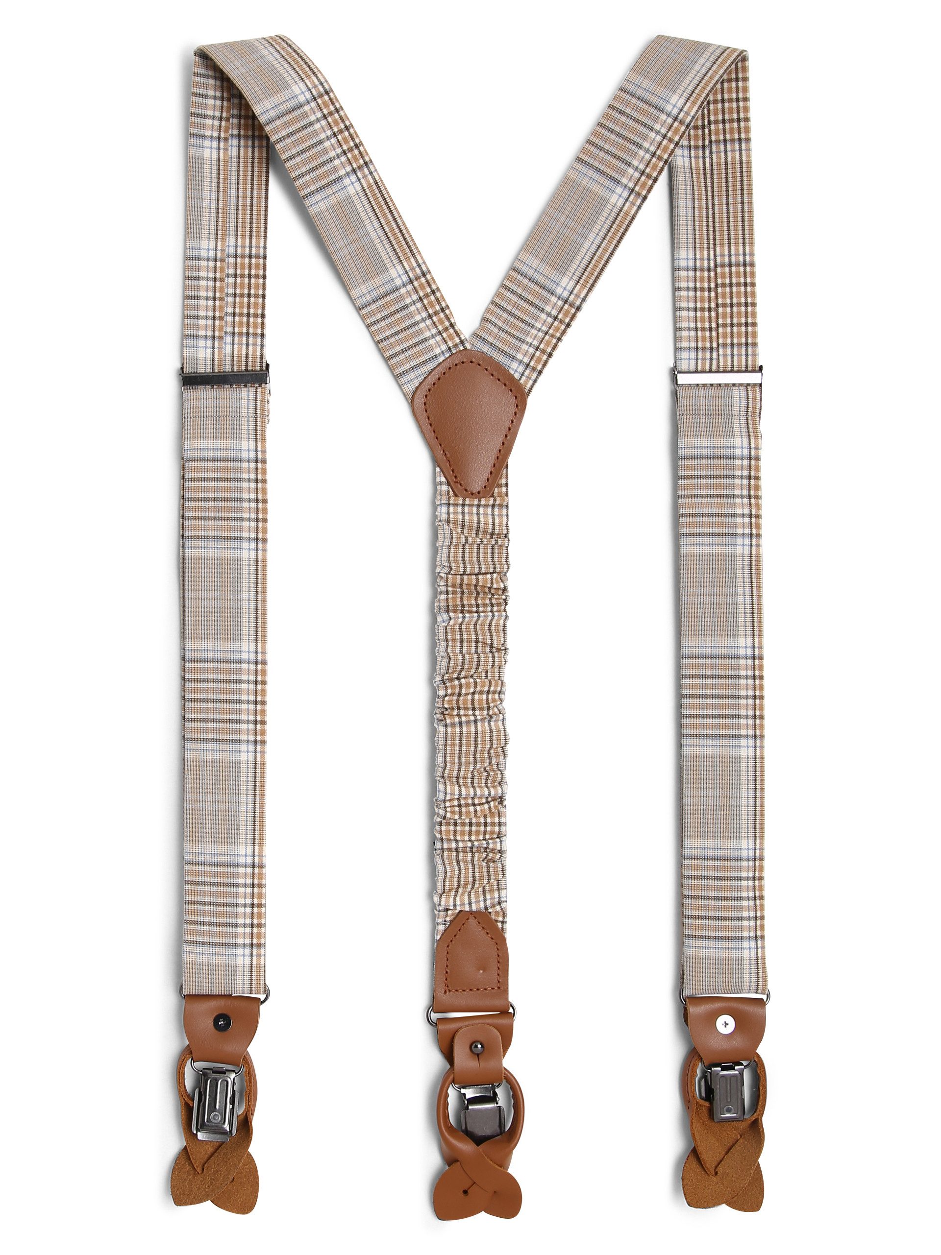 Prince Bowtie Hosenträger - Fliege - SET HT+FLIEGE - kariert - gemustert