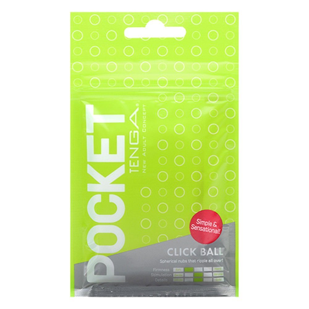 Tenga Masturbator POCKET, Variante: Click Ball 1-tlg., Masturbator im Taschenformat, mit genoppter Struktur (Kugelnoppen)